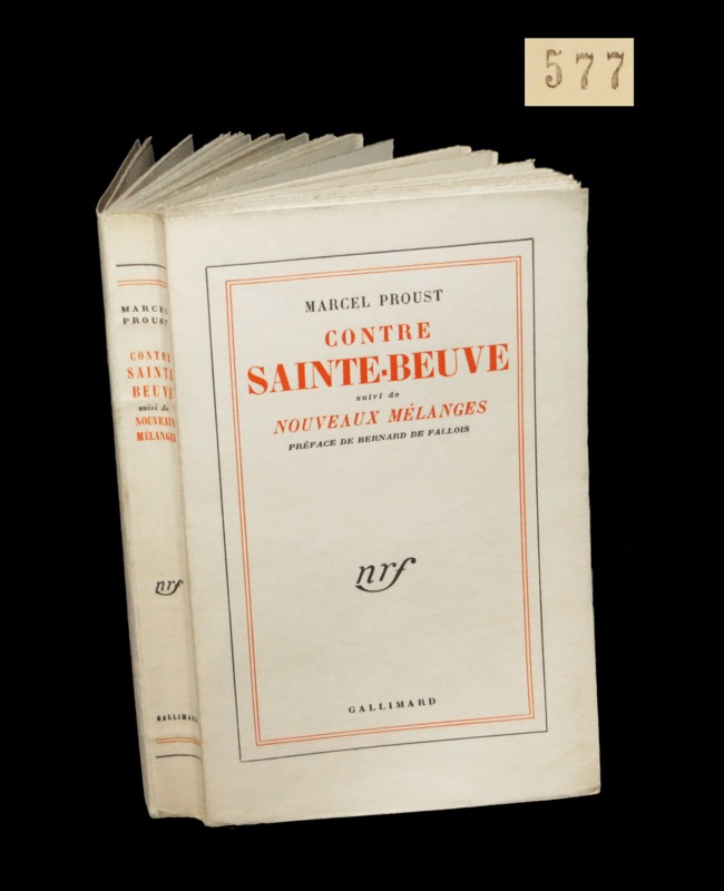 Contre Sainte-Beuve…