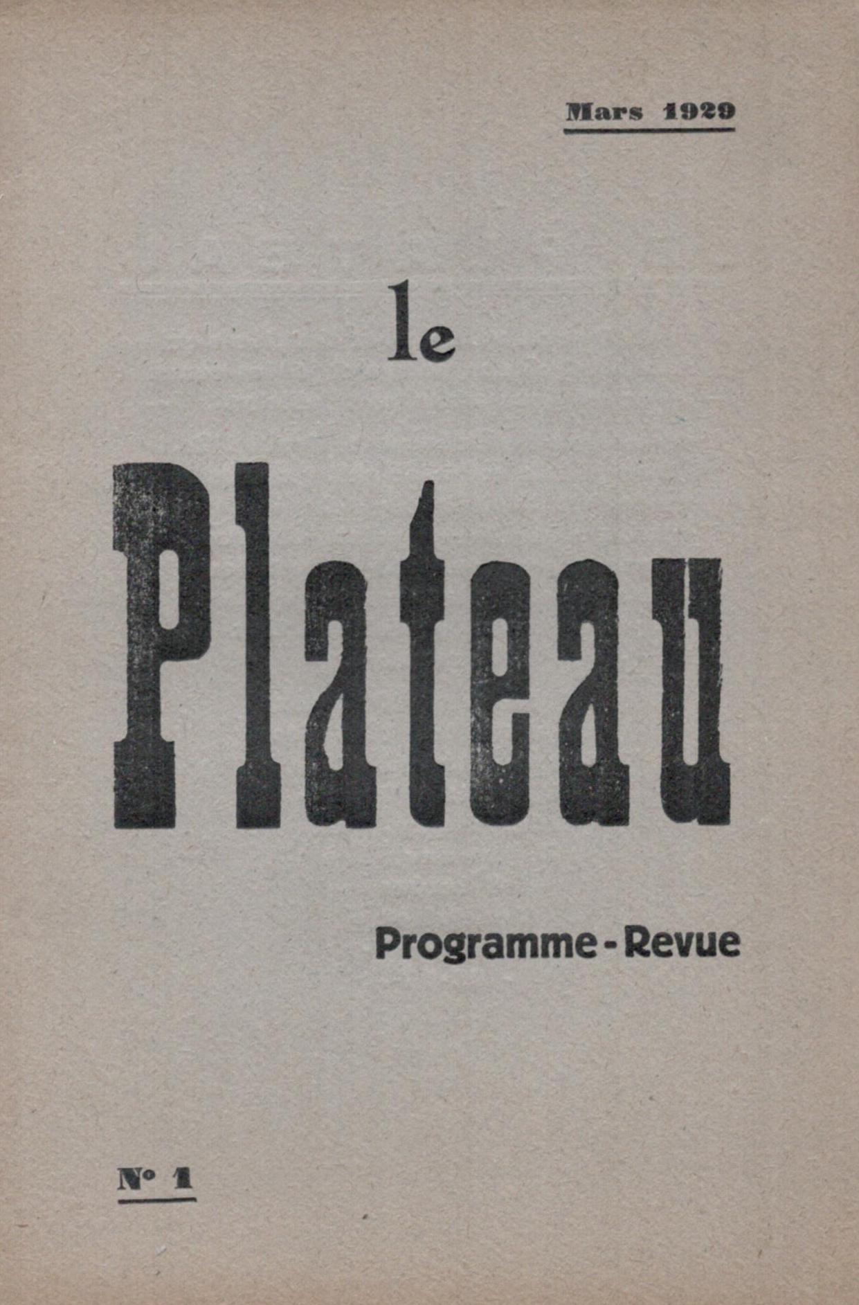 Le Plateau : Progra…