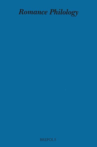 Romance Philology 7…