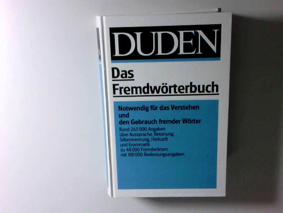 Duden. FremdwöRterbuch. Drosdowski, GüNther, Wolfgang MüLler Werner Scholze-Stu…