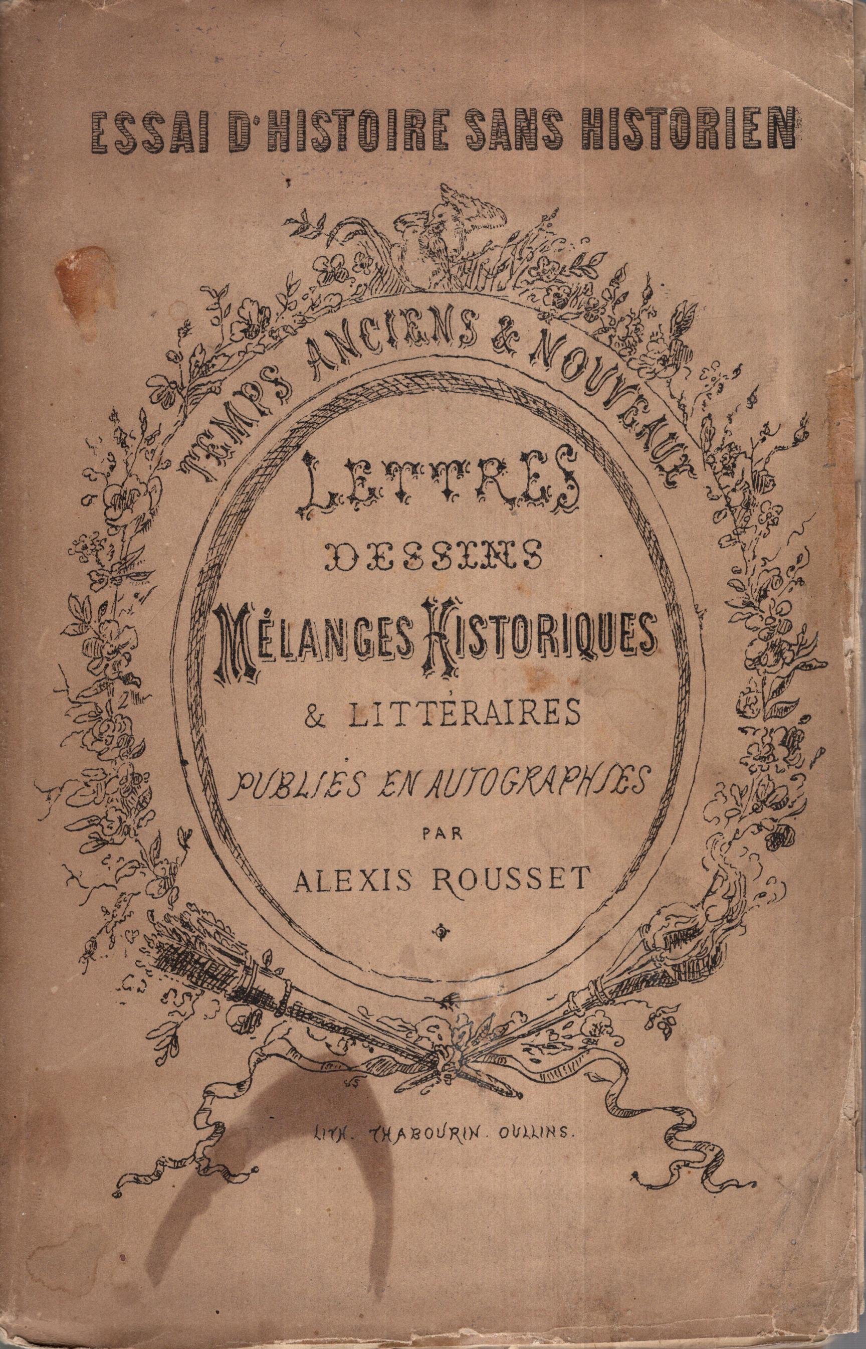 Essai D'histoire Sa…