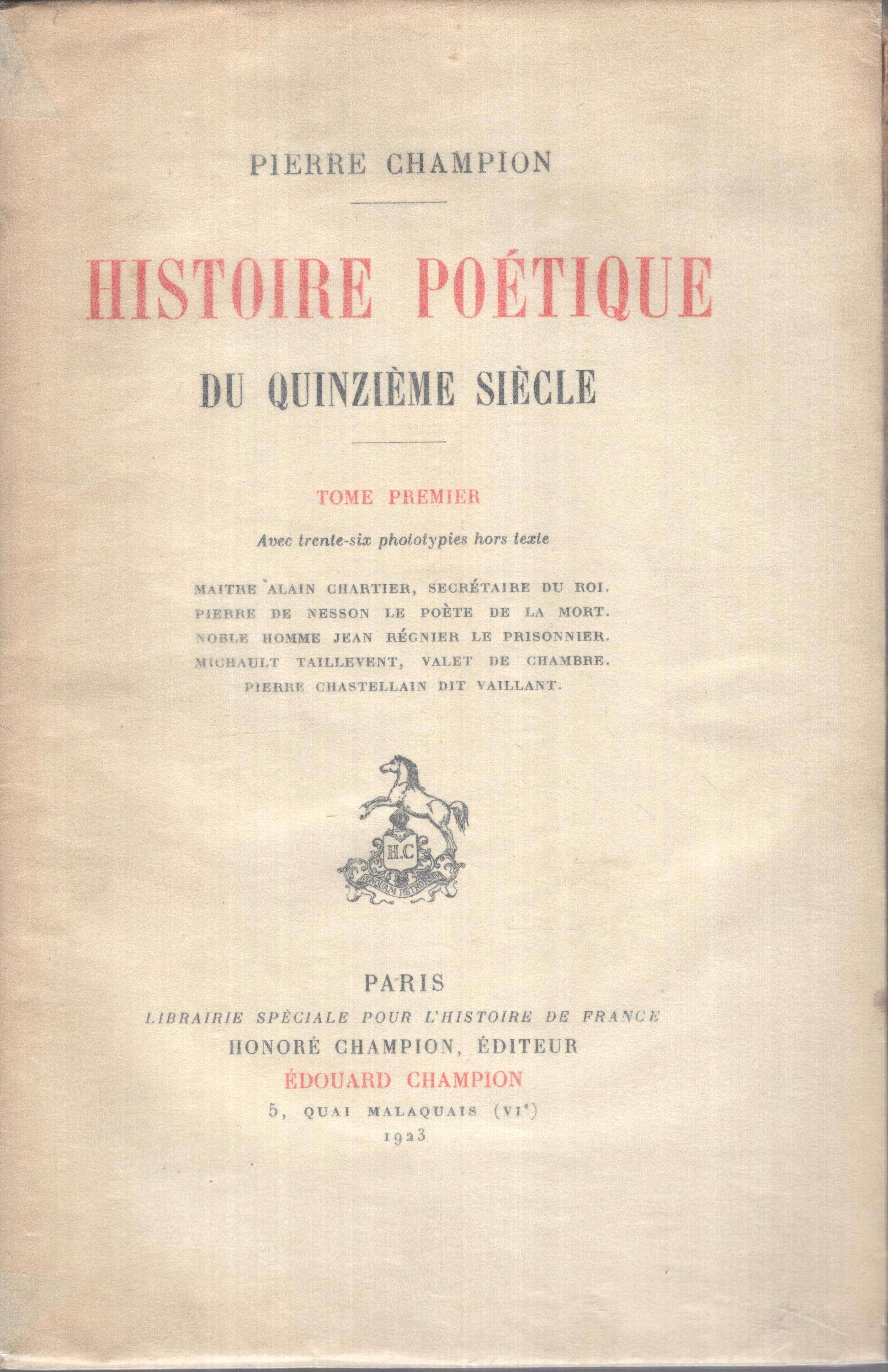 Histoire PoéTique D…