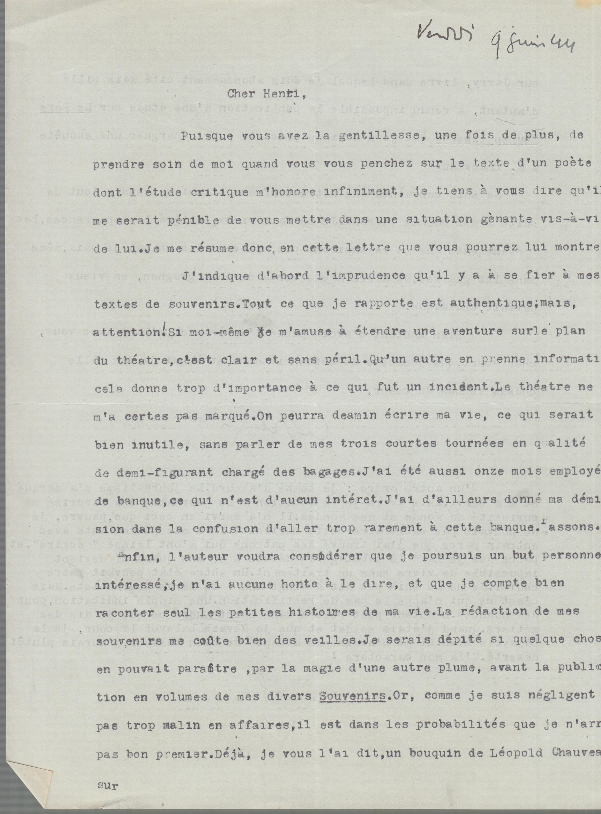 Lettre Dactylograph…