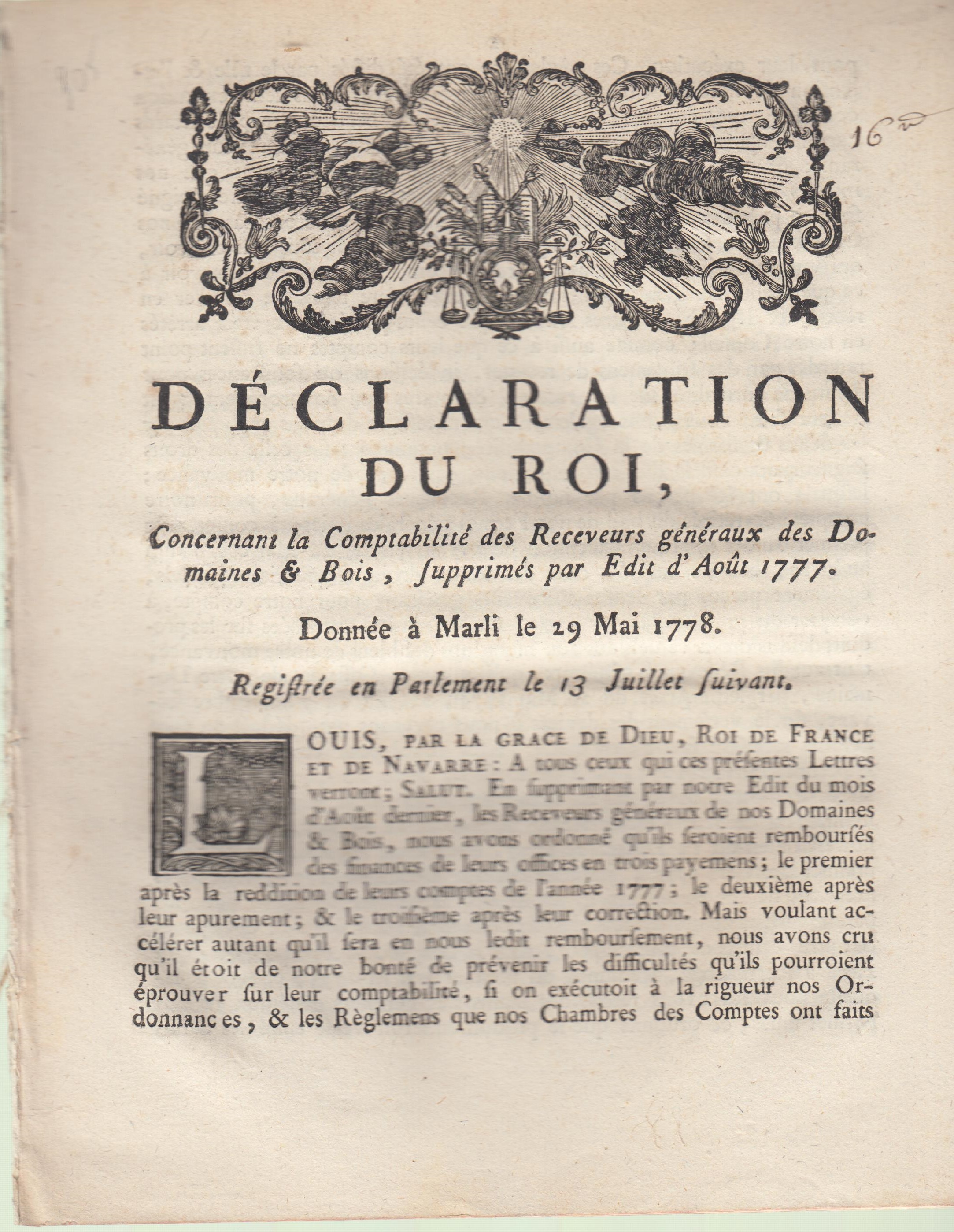 DéClaration Du Roi,… - image