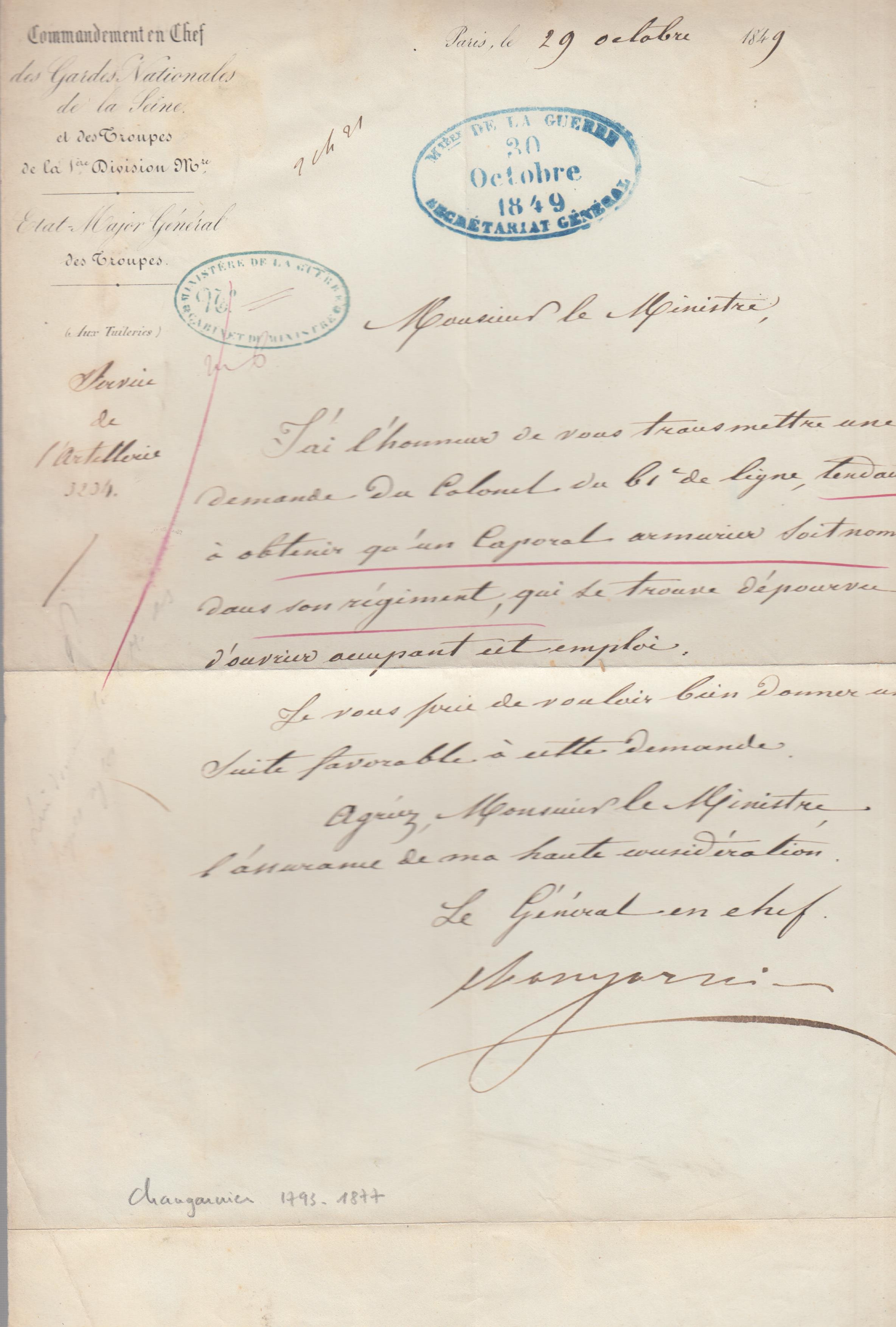 Lettre Autographe S…