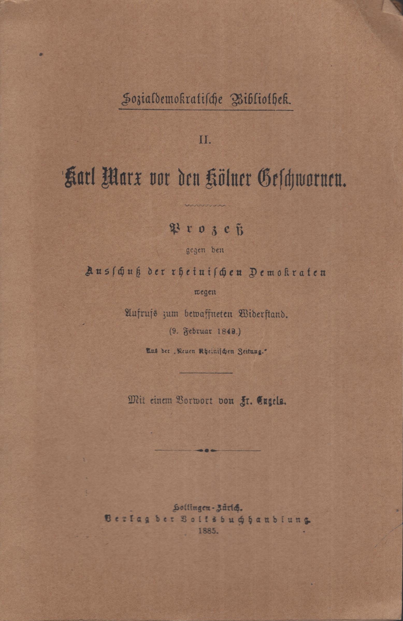 Karl Marx Vor Den K…