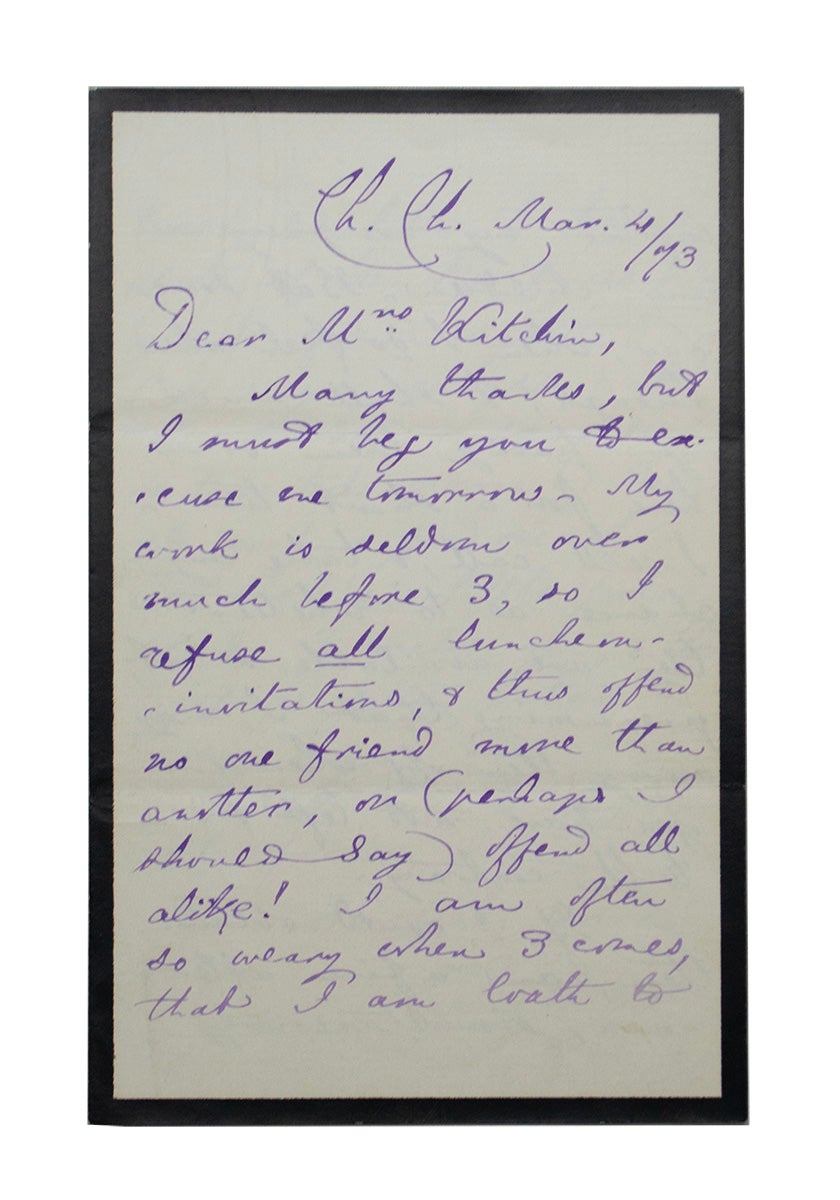 Autograph Letter Signed