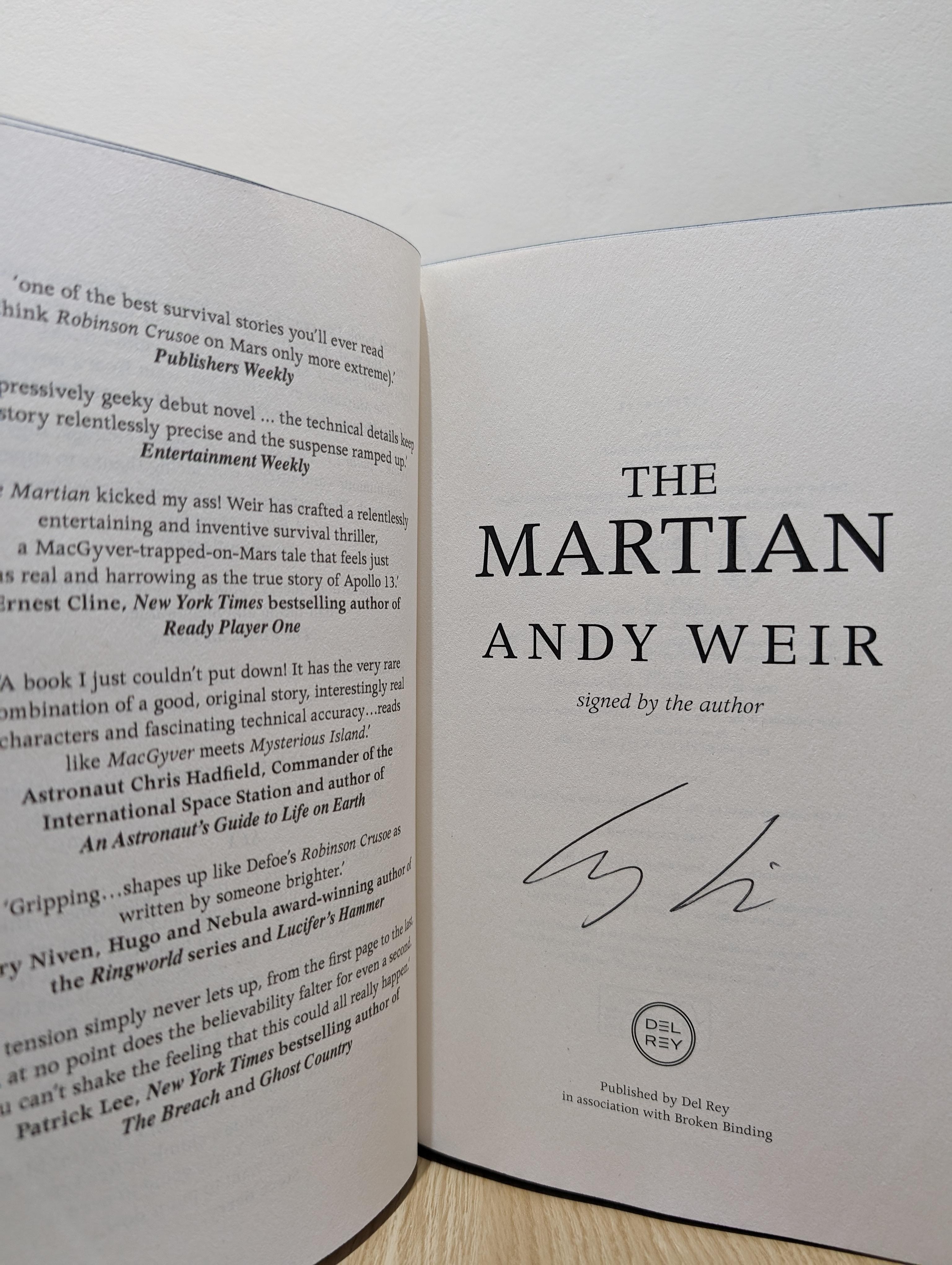 The Martian (Signed Special Edition with sprayed edges) by Andy Weir New Hardcover (2024) 1st