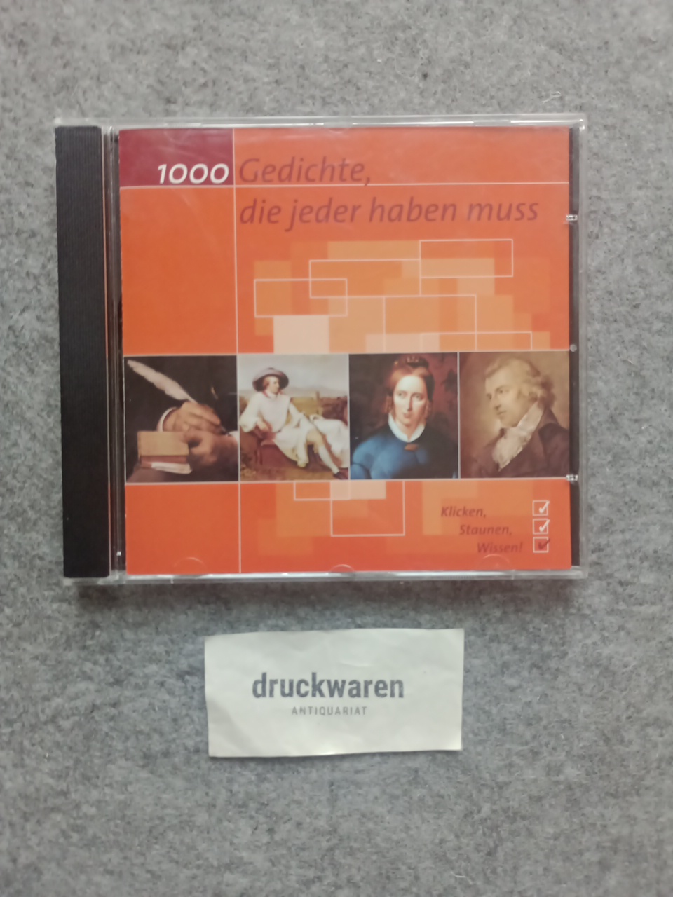 1000 Gedichte, die jeder haben muss [CD-ROM]. - Schiller, Friedrich, Christian Morgenstern Annette von Droste-Hülshoff u. a.