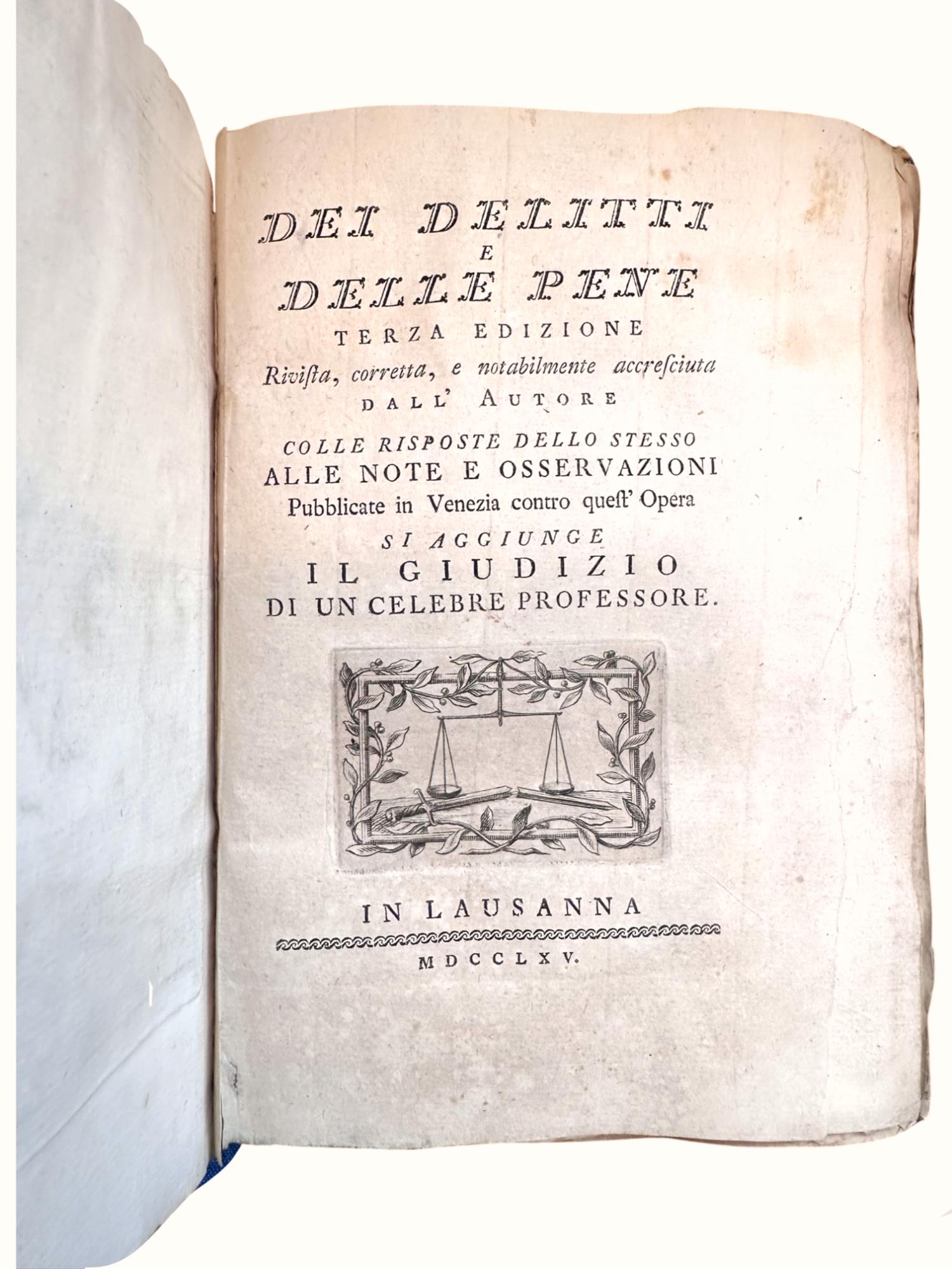 Abebooks Dei delitti e delle pene. Terza edizione rivista corretta e notabilmente accresciuta dall'autore