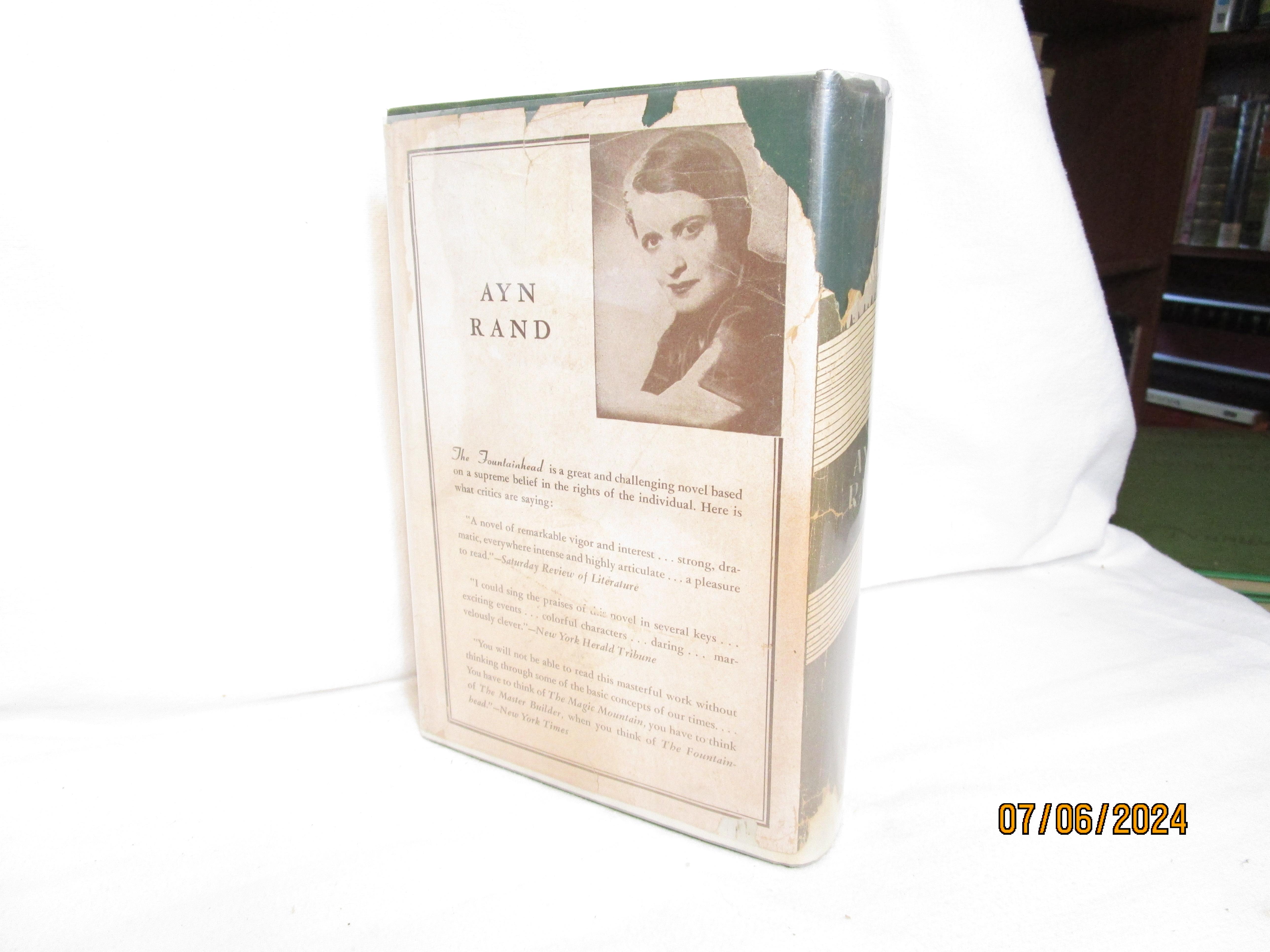 The Fountainhead by Rand, Ayn: Good Hardcover (1943) First Edition. |  curtis paul books, inc.