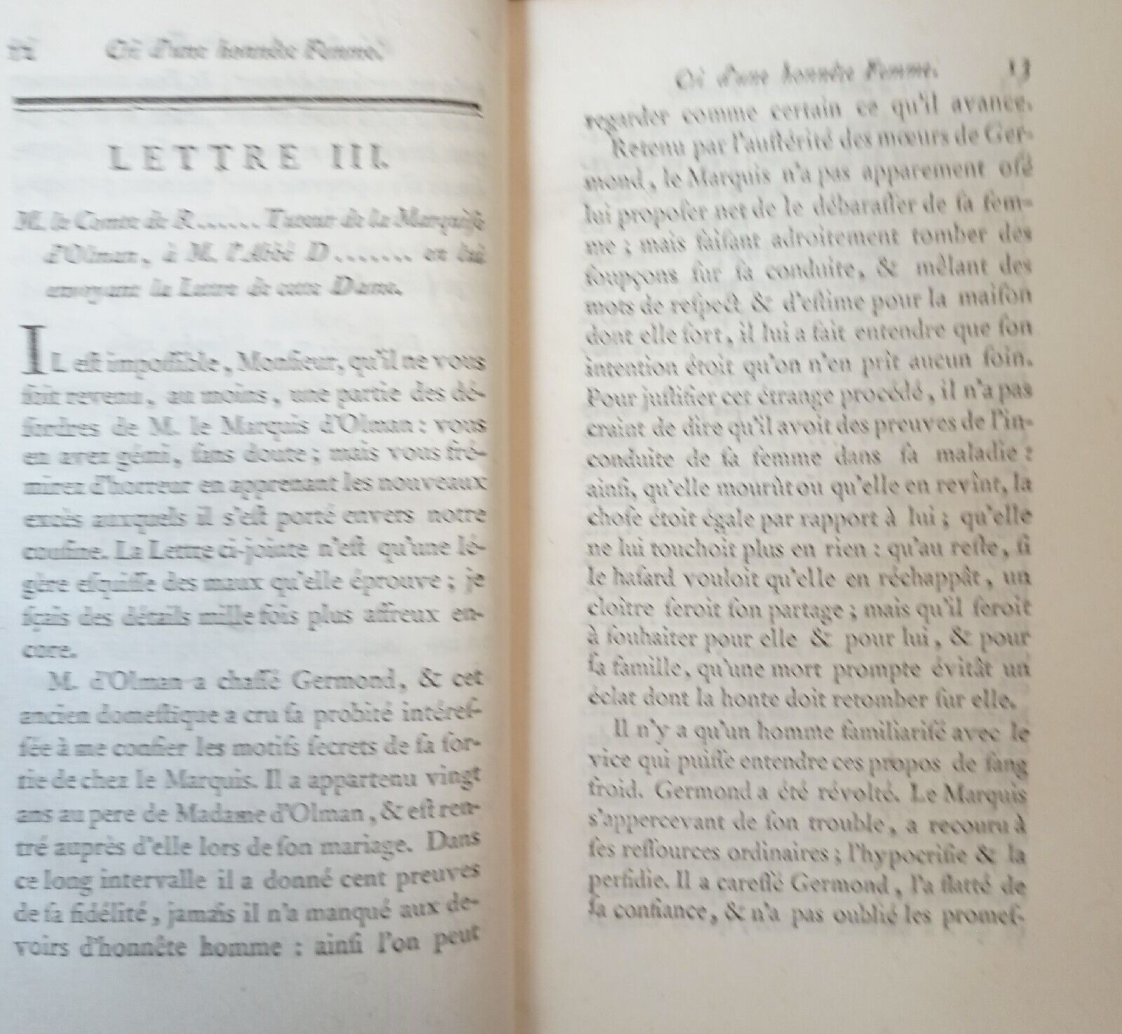 Cri d'une honnête femme qui réclame le divorce, conformément aux loix de la primitive église, à l'usage actuel du royaume catholique de Pologne, & ce