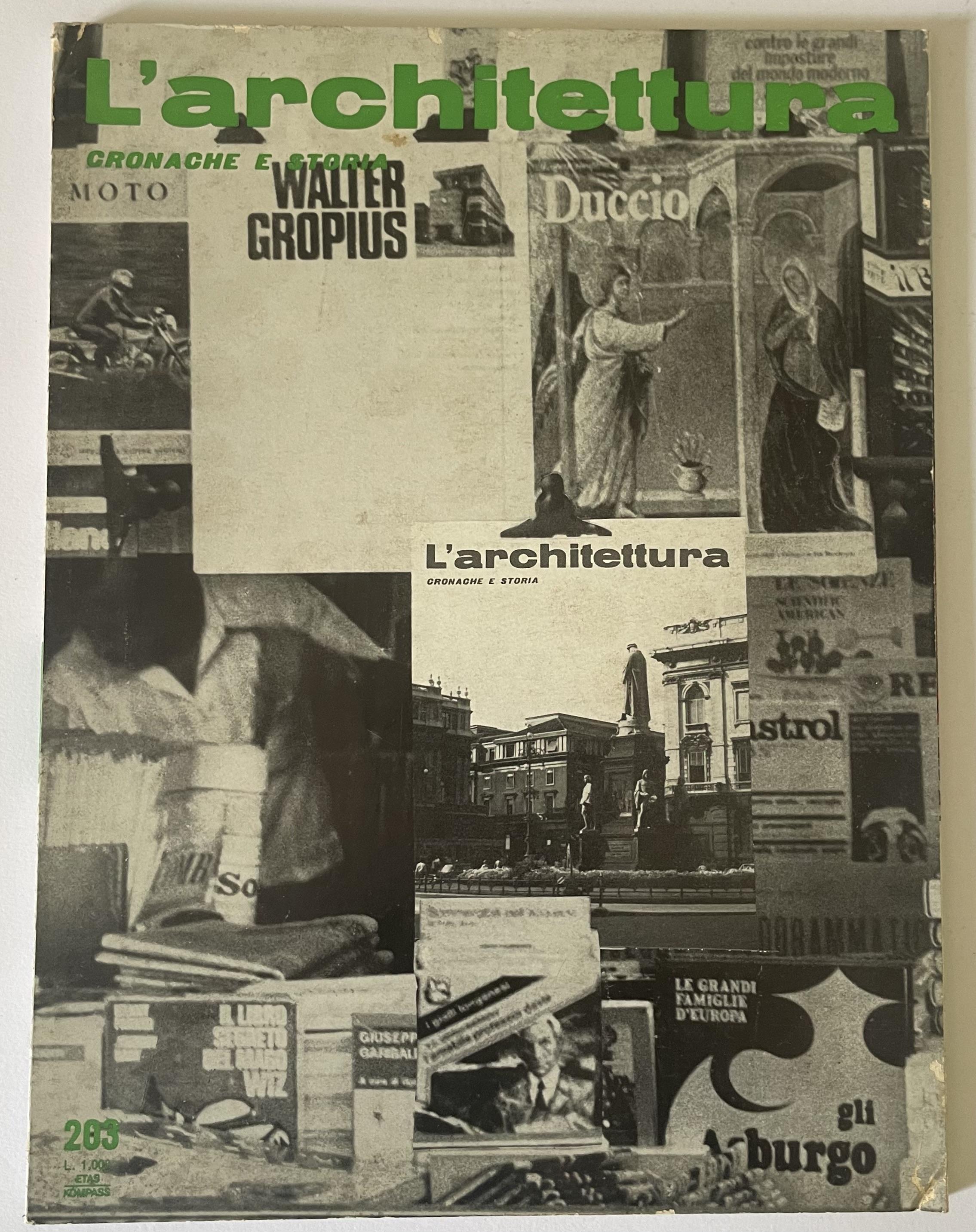 Abebooks L' Architettura no 203 anno 1972