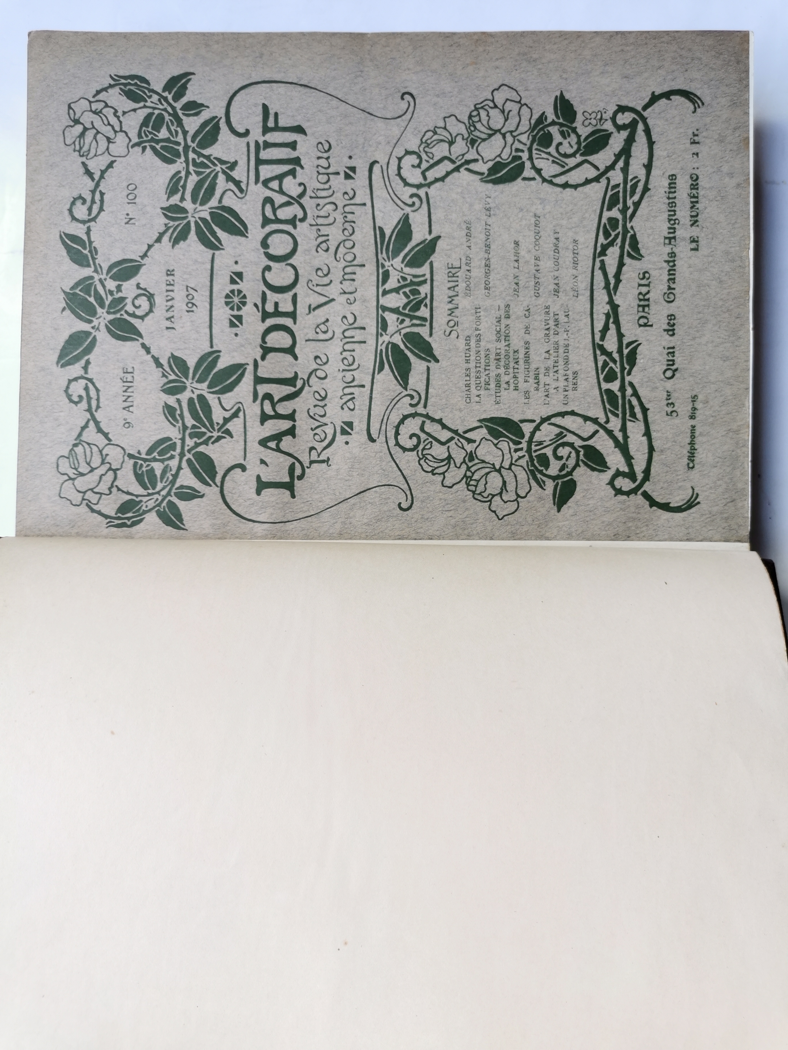 L'ART DÉCORATIF premier et second semestre de l'année 1907 directeur : Fernand ROCHES [Bon] [Couverture rigide]