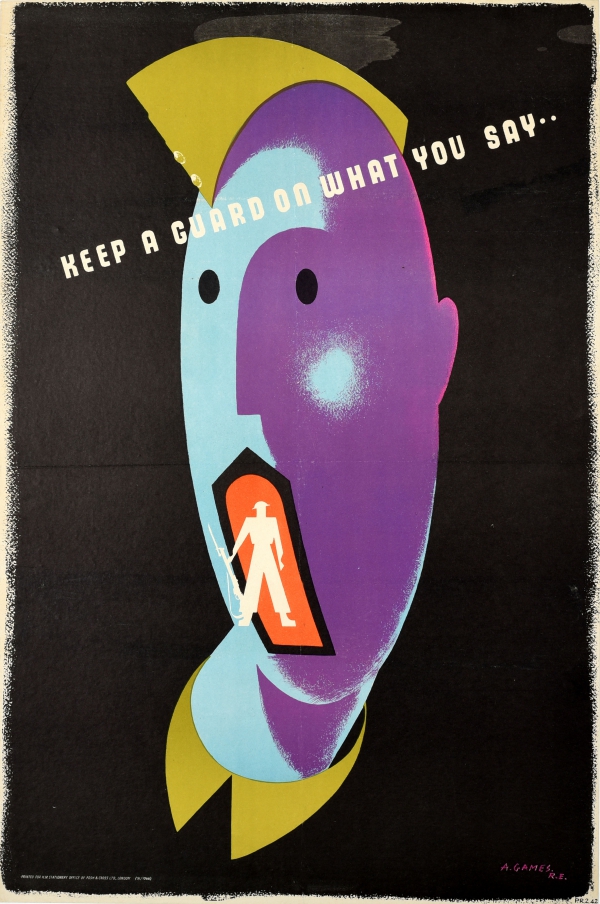 Original Vintage Poster Keep Guard WWII Abram Games [ ]