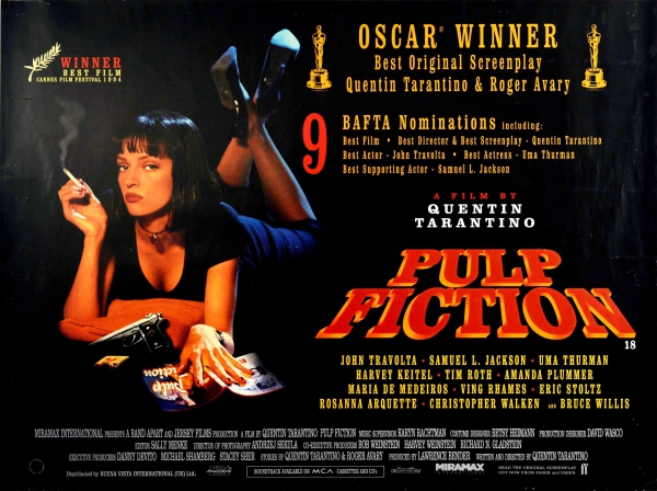Original Vintage Poster Pulp Fiction Tarantino British Quad Original Vintage Poster Pulp Fiction Tarantino British Quad
