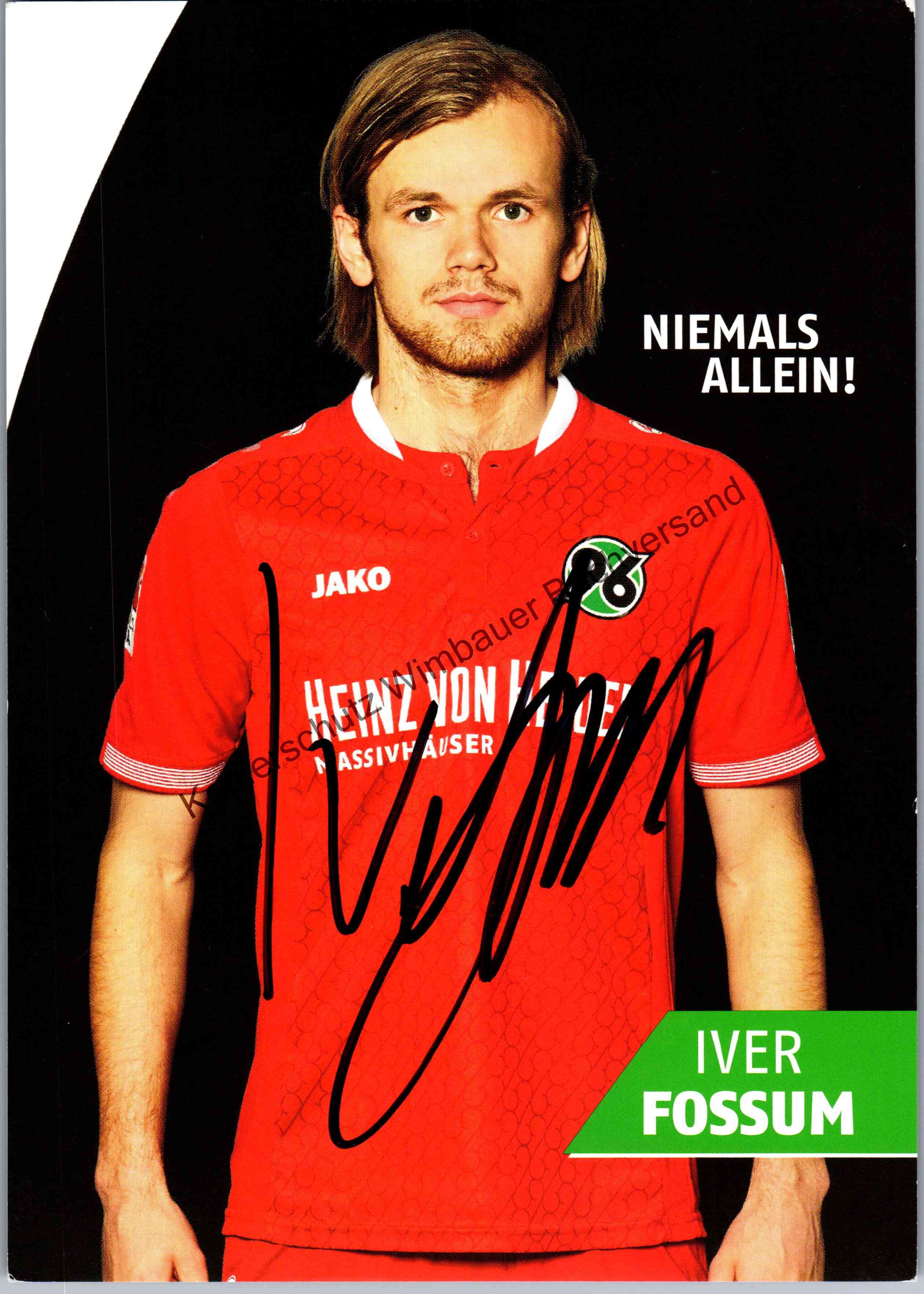 Original Autogramm Iver Fossum Hannover 96 /// Autogramm Autograph ...