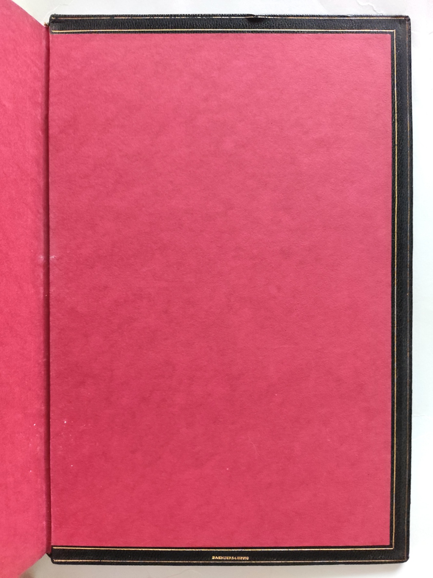 Der Gärtner by Tagore, Rabindranath 8° , Ledereinband Signed by