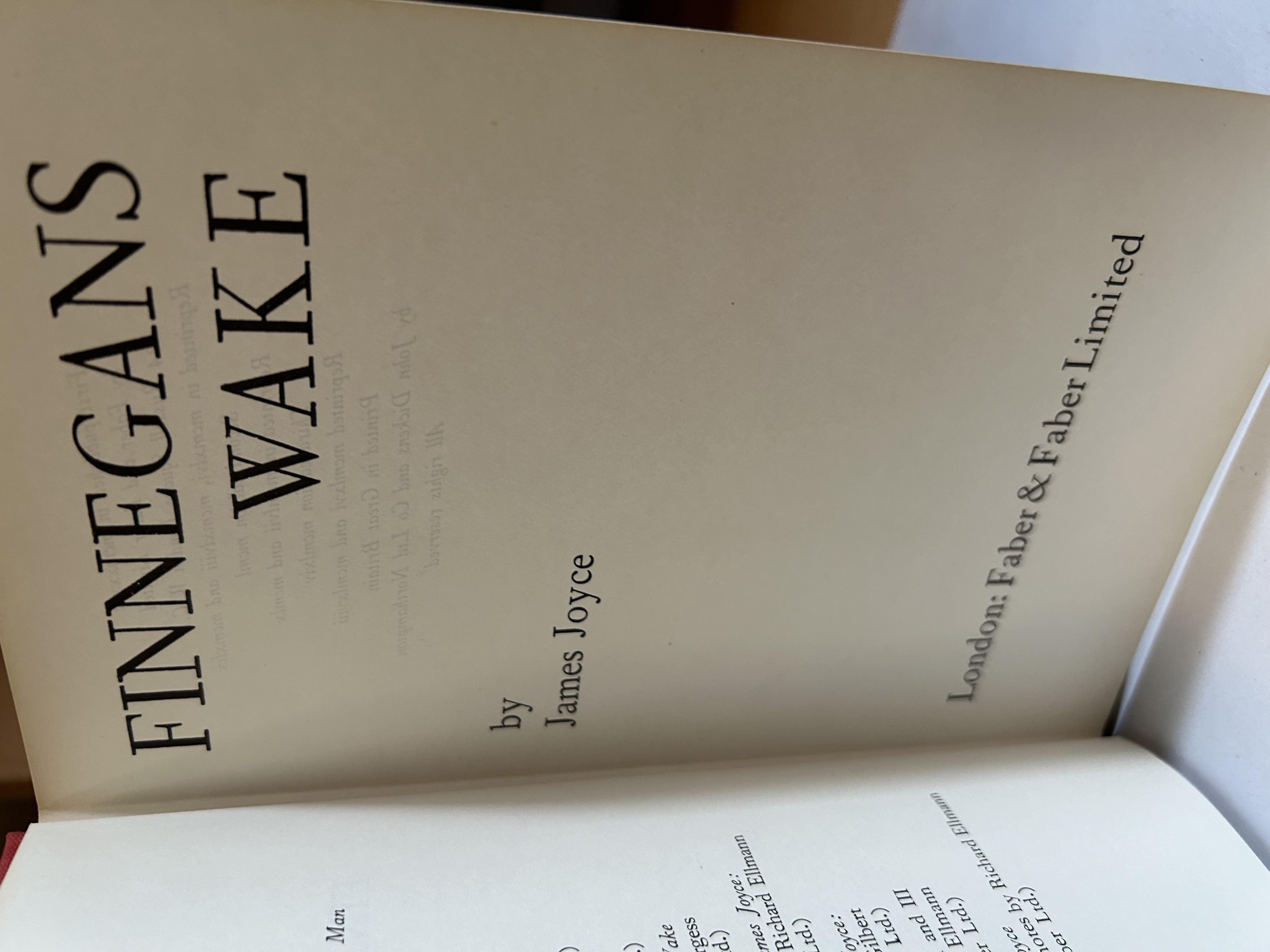 Finnegans Wake by James Joyce: Fine Hardcover (1968) 3rd Edition