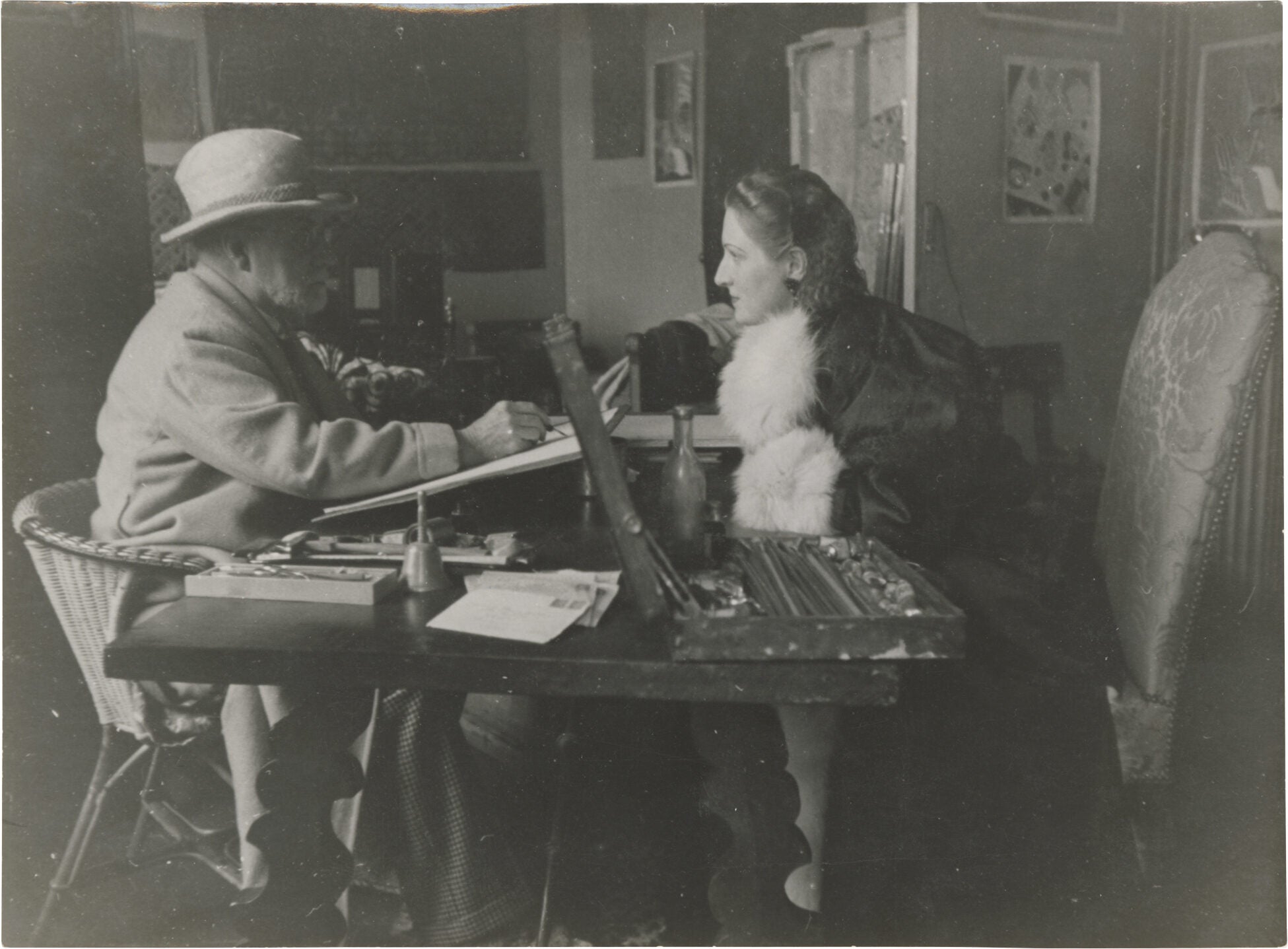 Five original photographs of Henri Matisse with his model Micaela ...