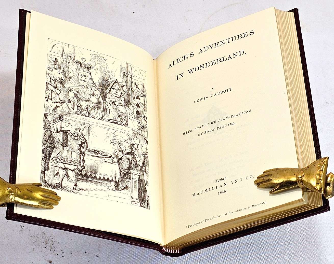 Alice's Adventures in Wonderland [Leather bound facsimile of 1866 edition]