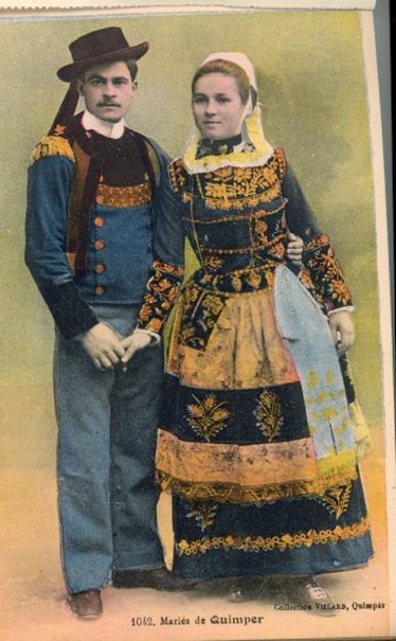 kleine Album mit 20 AL types et costumes bretons, Bretonische Typen und ...