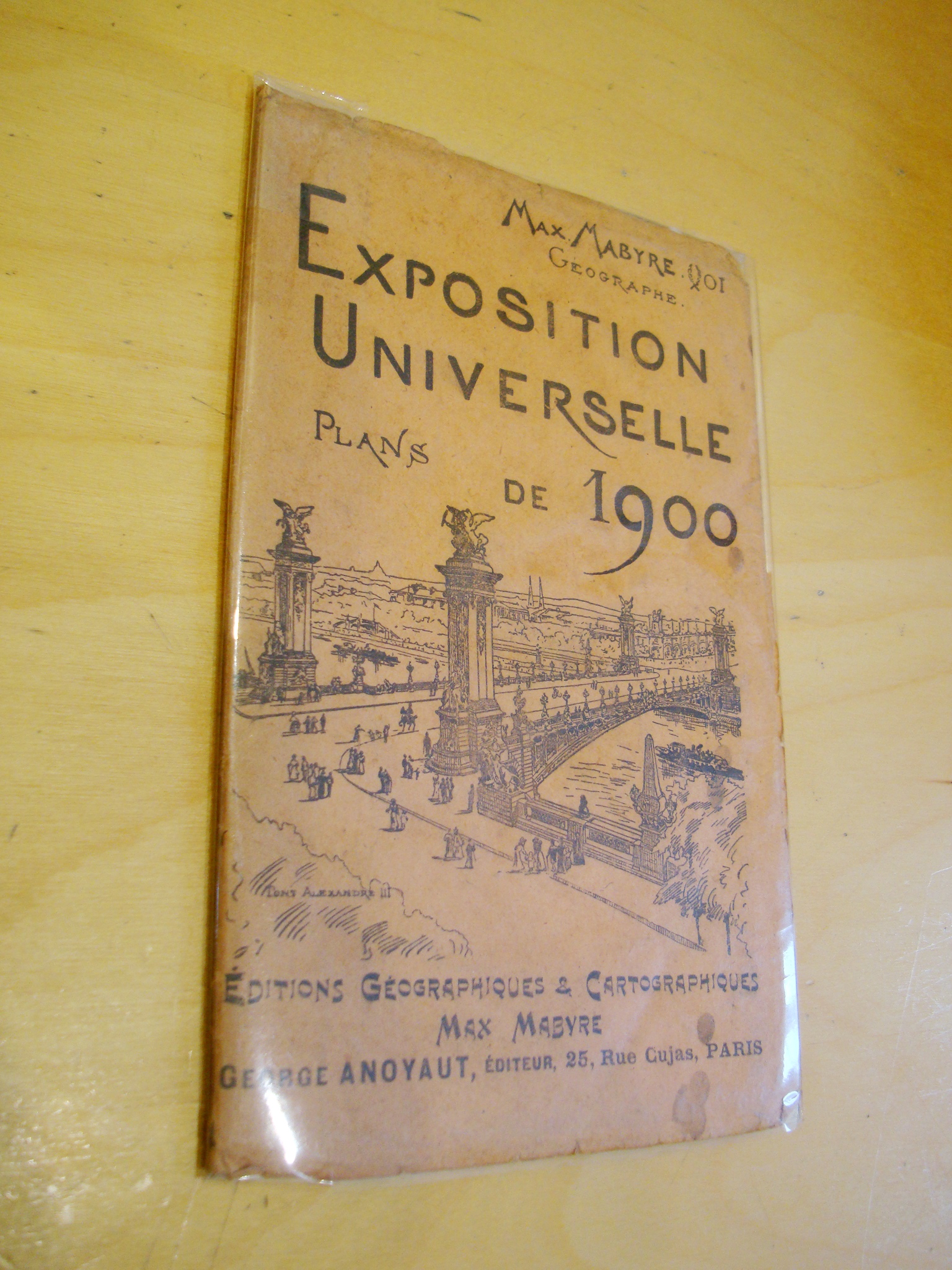 Exposition universelle de 1900 Plans Petit indicateur servant de guide pour le plan de l'exposition Max Mabyre Géographe [Occasion - Assez bon]