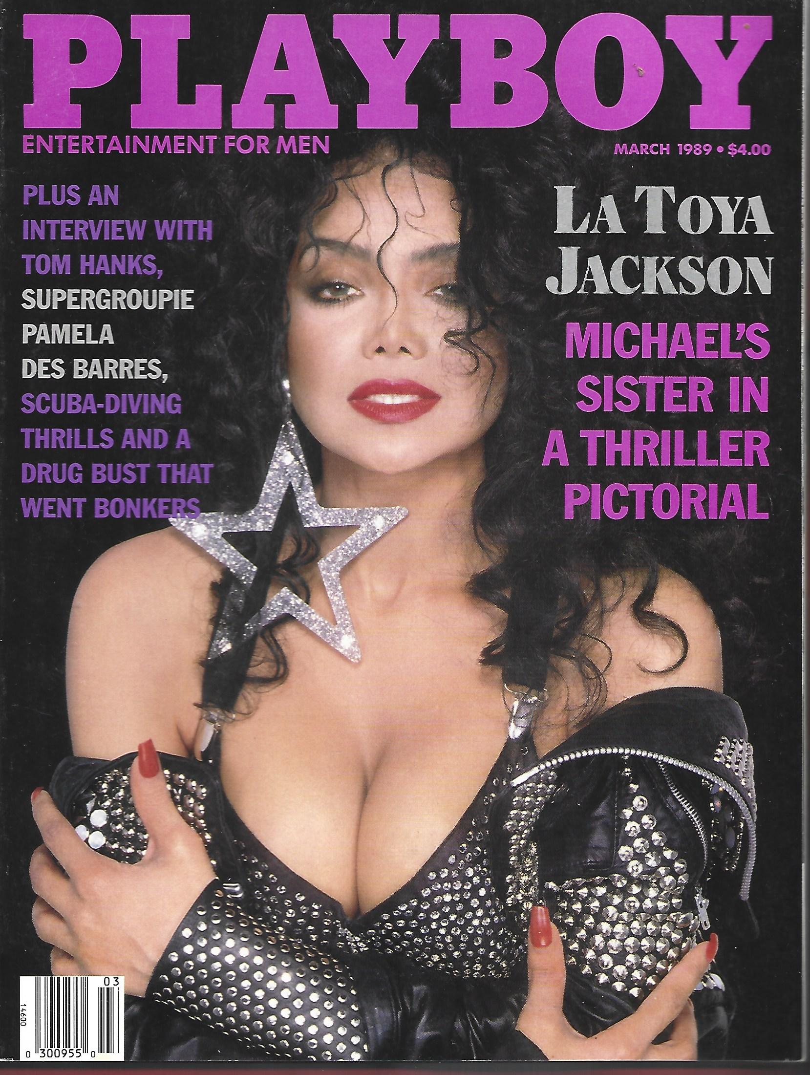 Playboy Magazine 1989 March La Toya Jackson Nude by Hugh Heffner: Editor in Chief: Very Good