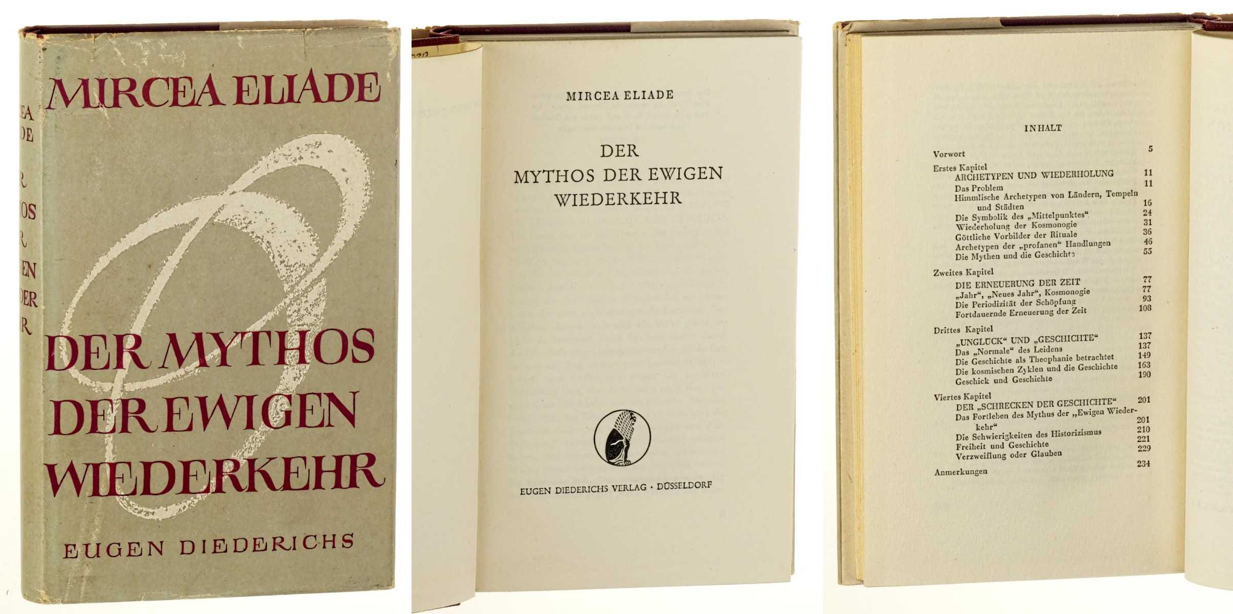 Der Mythos der ewigen Wiederkehr. von Eliade, Mircea:: (1953 ...
