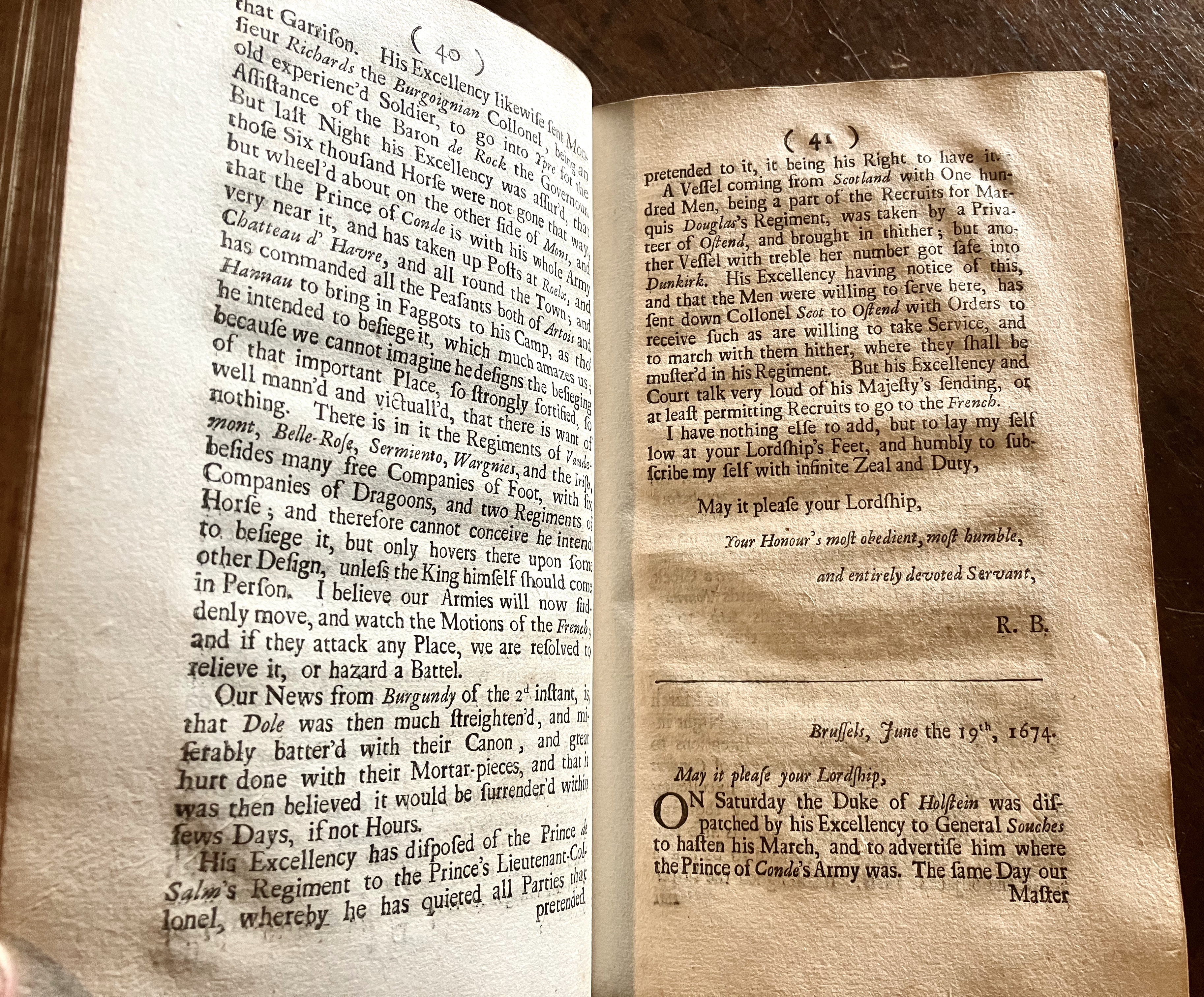 ORIGINAL LETTERS WRITTEN TO THE EARL OF ARLINGTON by SIR RICHARD ...