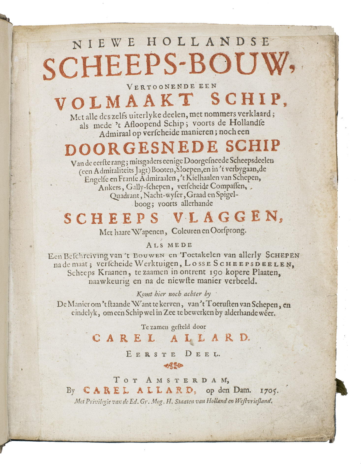 Niewe[!] Hollandse scheeps-bouw, vertoonende een volmaakt schip . noch ...