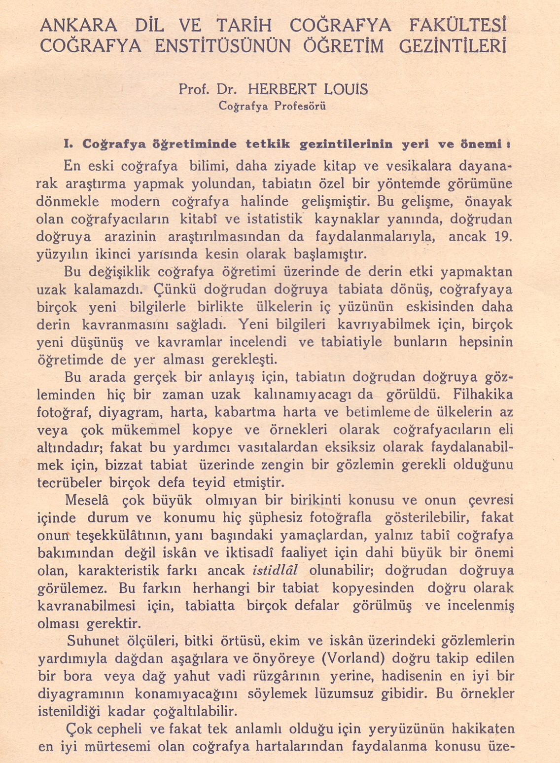 ANKARA DIL VE TARIH COGRAFYA FAKÜKTESI COGRAFYA ENSTITUSÜNÜN ÖGRETIM ...