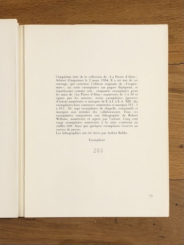 Crognamire, Essai. Paul COLINET, Marcel PIQUERAY, Robert WILLEMS. [ ]