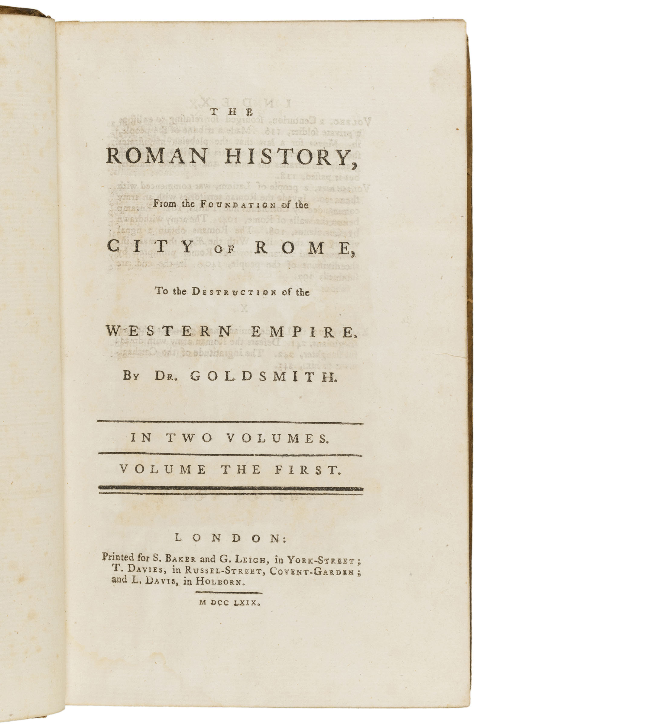 Two Rome's Book The Roman History, from the foundation of the City of Rome, to the ...