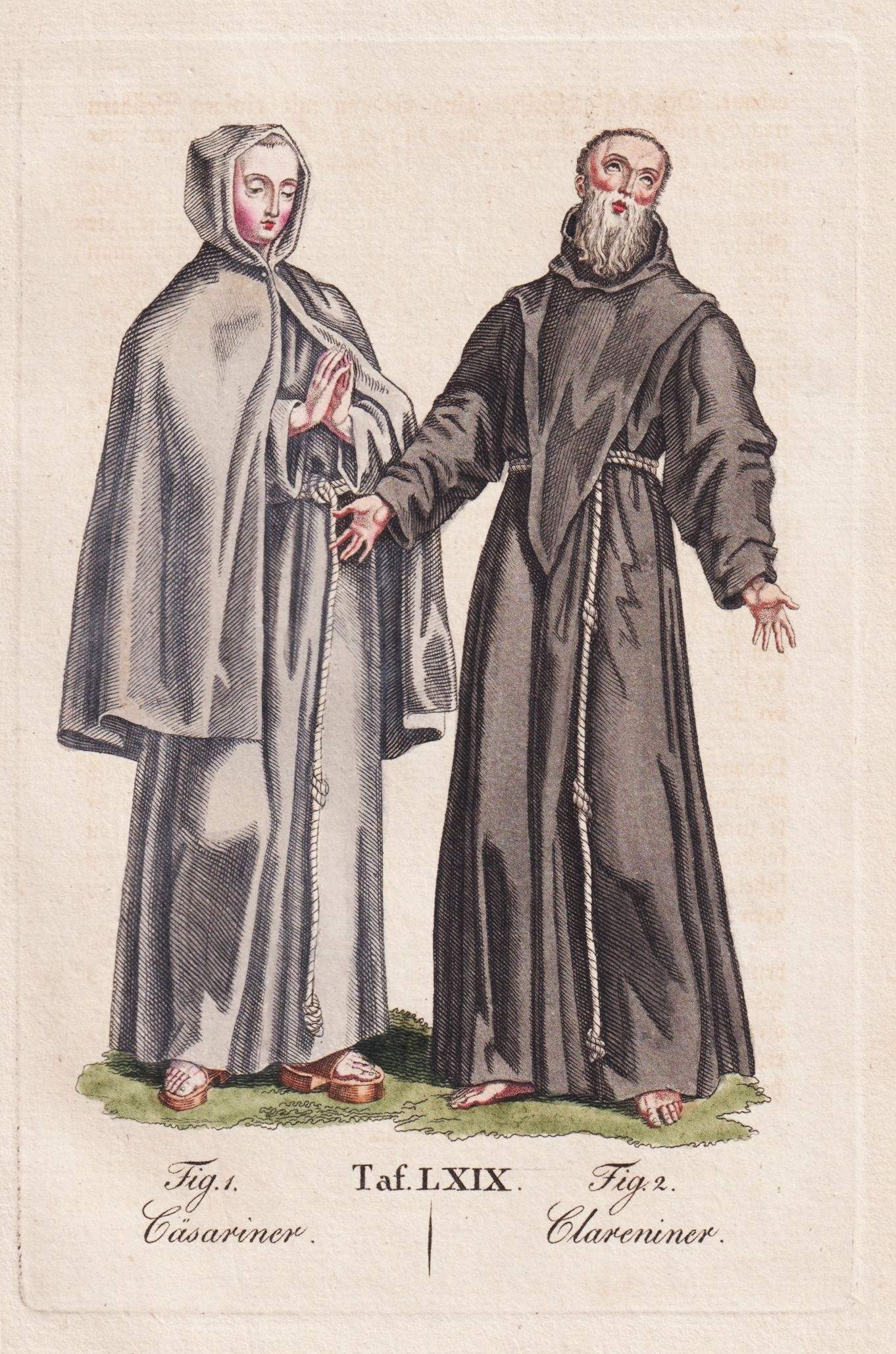 "Cäsariner / Clareniner" - Mönchsorden monastic order Mönche monks ...