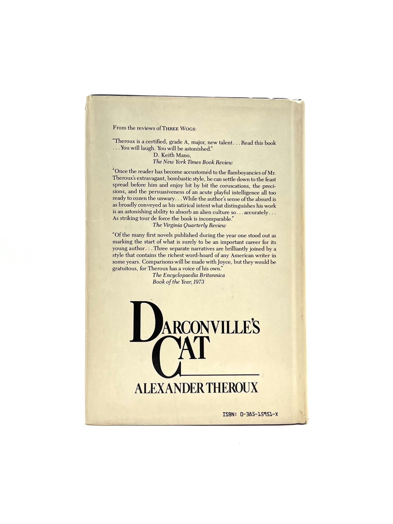 Darconville's Cat by Theroux, Alexander: Very Good (1981