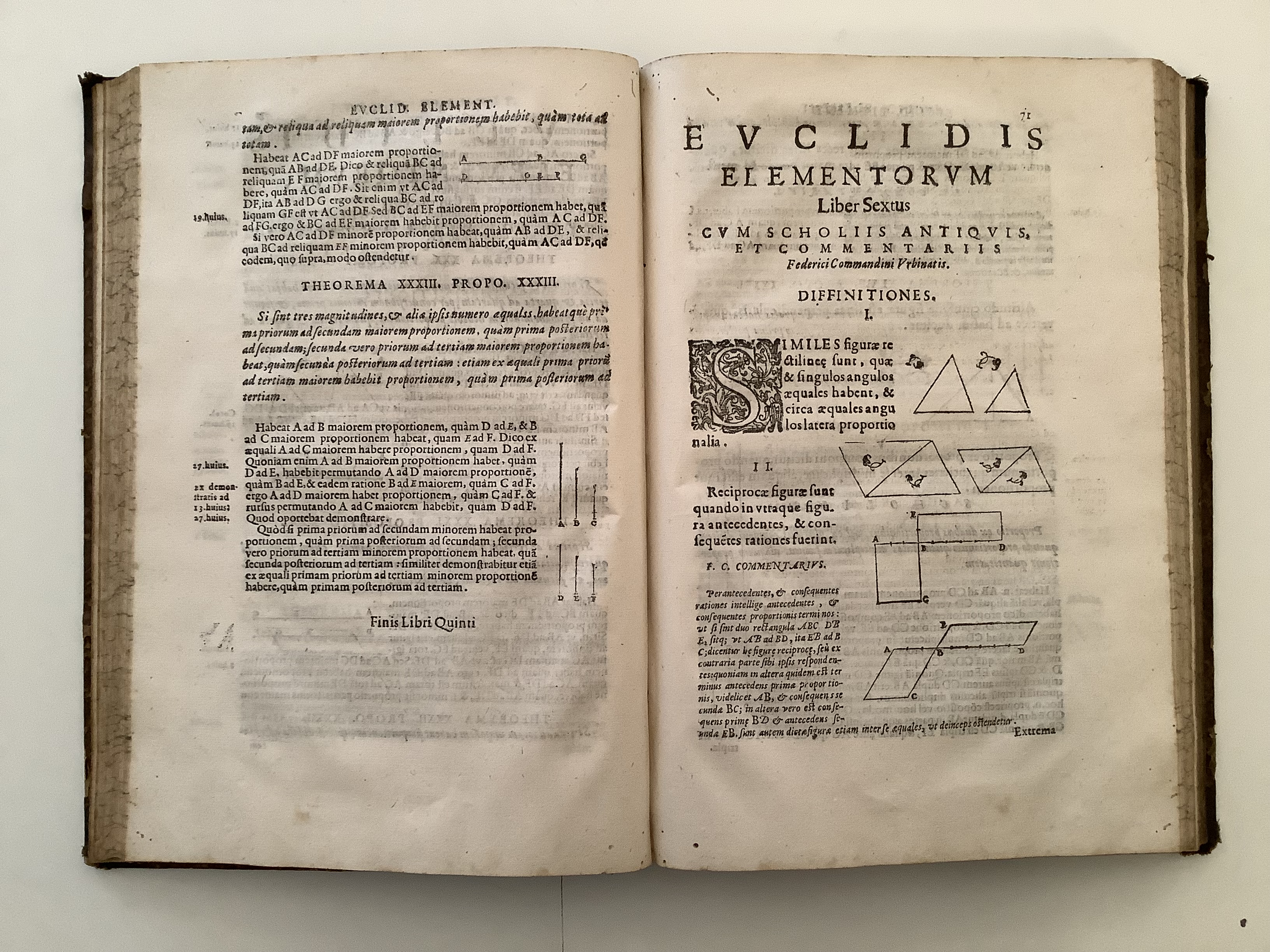 Euclidis Euclidis Elementarum libri XV. Una cum scholiis antiqvis a Federico ...