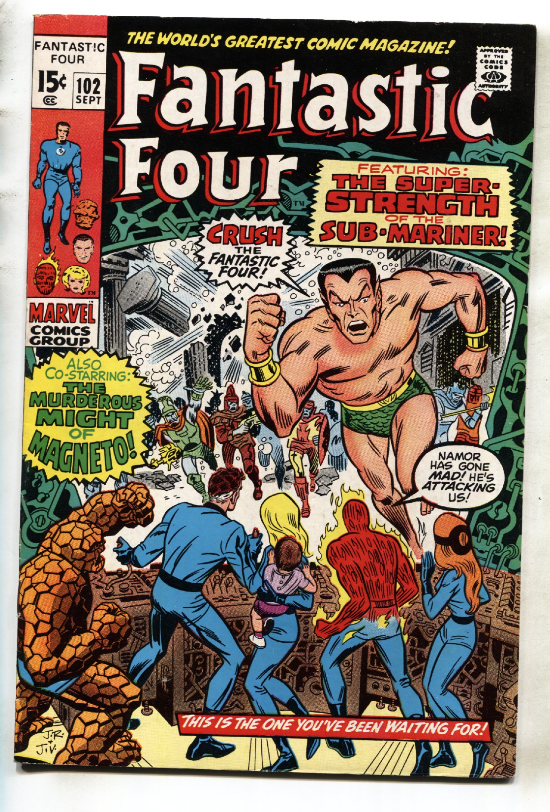 FANTASTIC FOUR #102-1970-SUB MARINER-Marvel-comic book [Très bon] [Couverture souple]