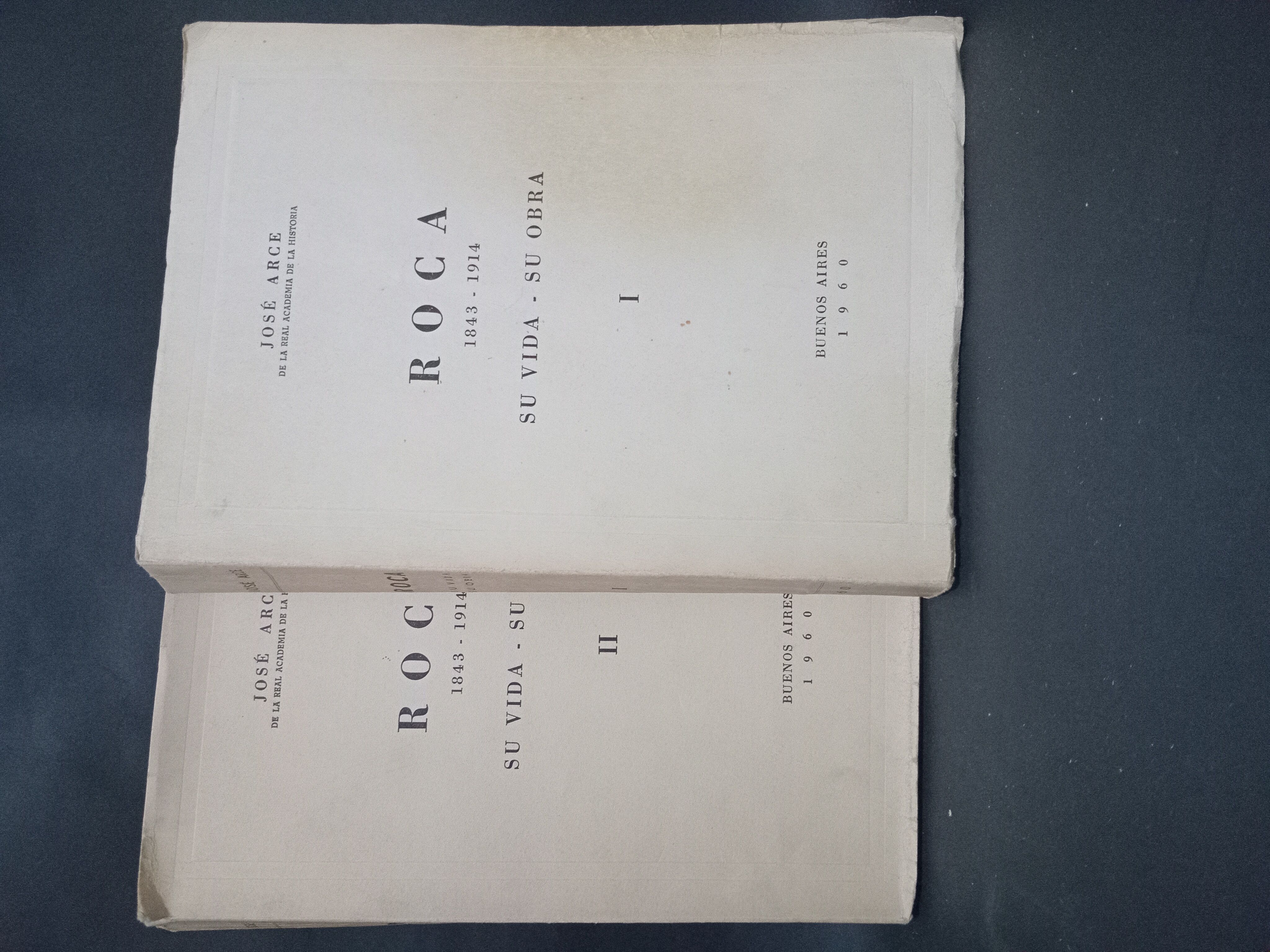 ROCA 1843-1914, SU VIDA-SU OBRA TOMO I Y II - PRIMERA EDICIÓN by JOSÉ ...
