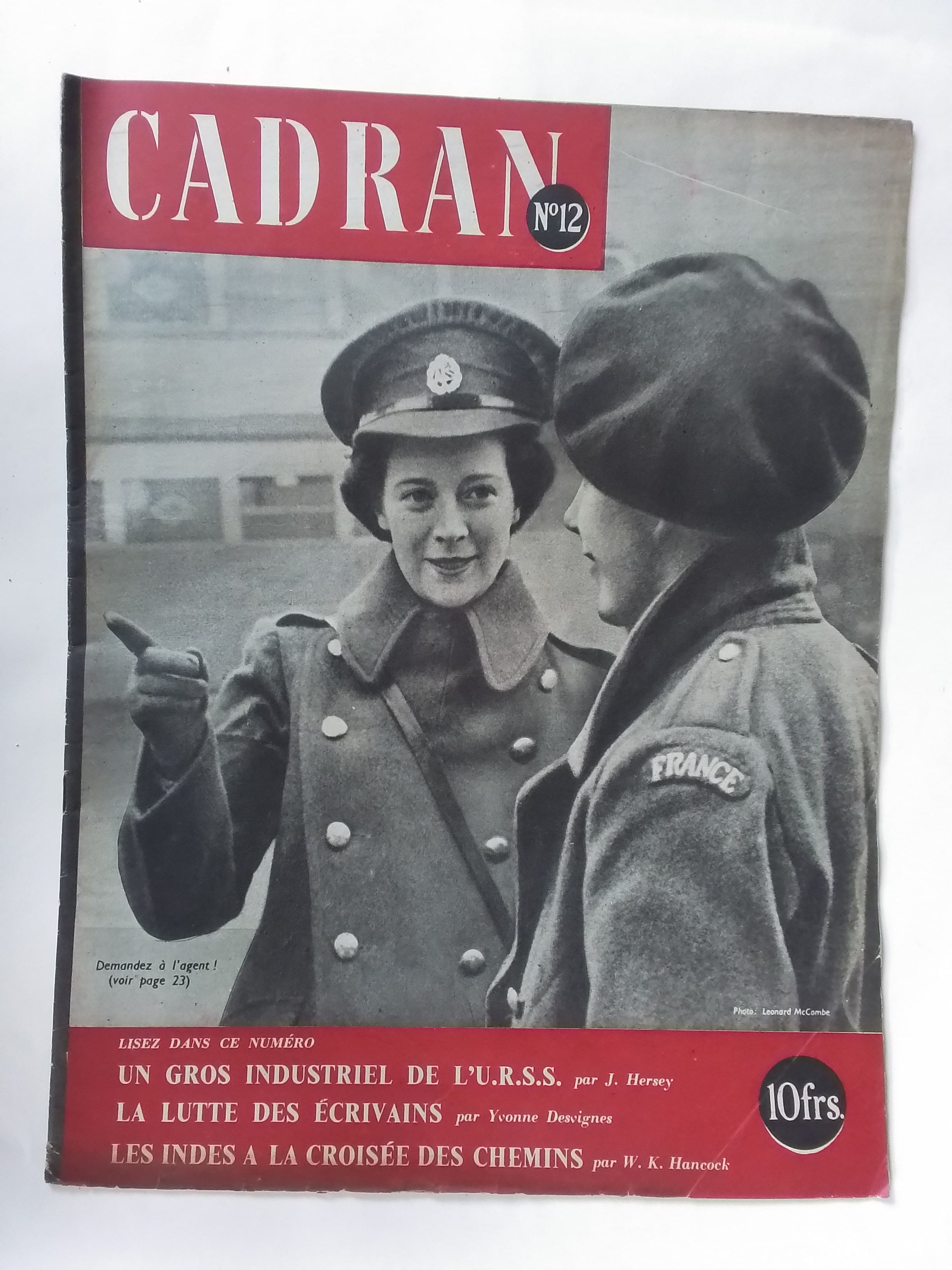 CADRAN n°12, avril 1945, Stephen TAILLORD, Yvette DESVIGNES, Nadia LEGRAND Collectif [Bon] [Couverture souple]