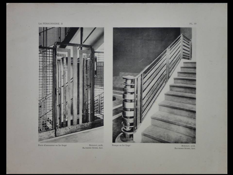 2 PLANCHES FERRONNERIE ART DECO - 1930 - RAYMOND SUBES, JEAN SCHWARTZ [Bon]