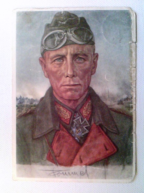 Generalmajor Rommel, Portrait von W. Willrich, Künstler Postkarte ...