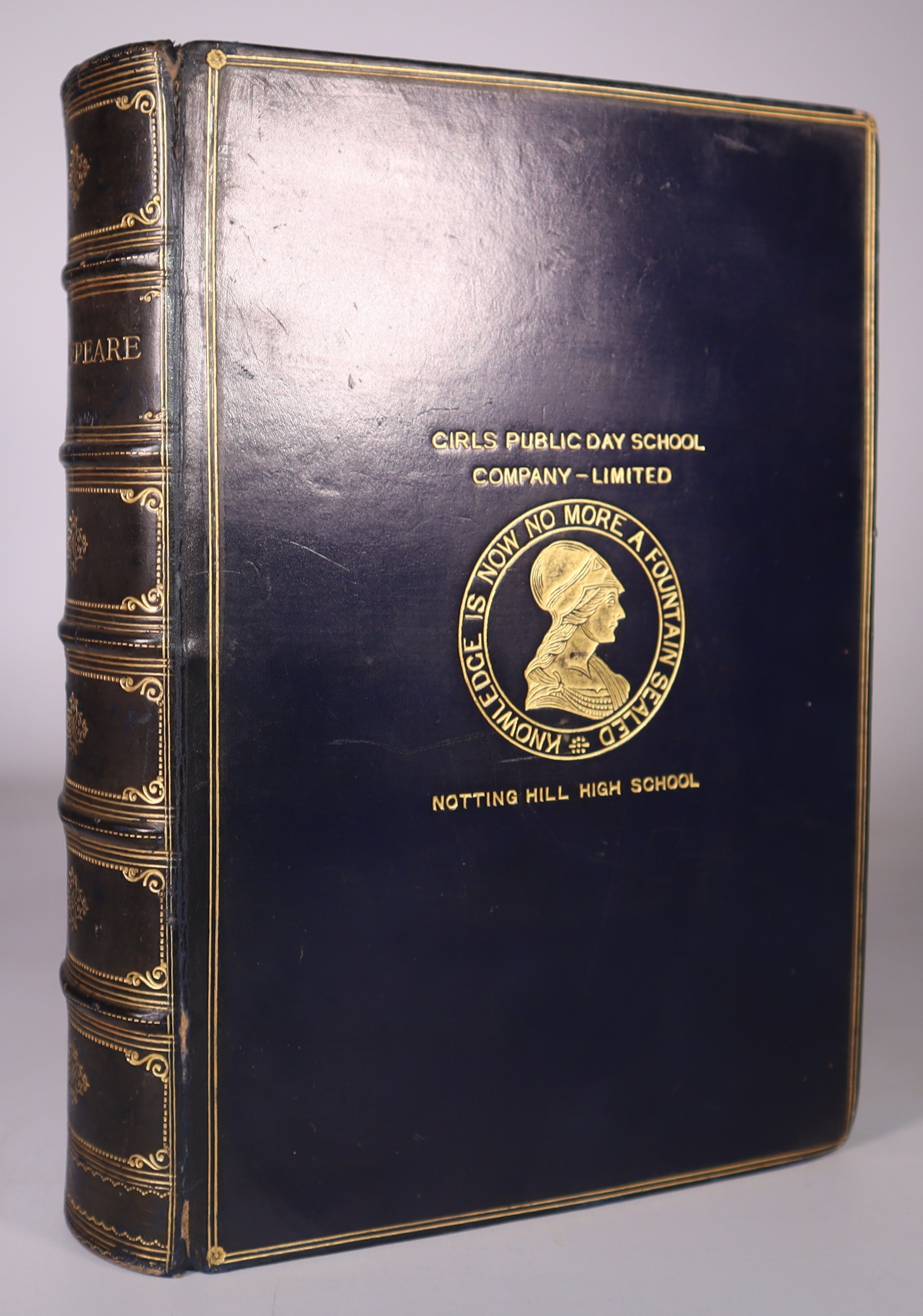 THE WORKS OF WILLIAM SHAKSPEARE with Life, Glossary Etc. Prepared Fromt the Texts of the First Folio, and the Quartos, Compared with recent Commentat