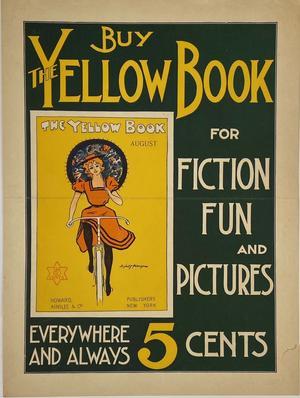 Buy the Yellow Book for Fiction Fun and Pictures; Everywhere and Always 5 Cents ADAMSON, Sydney [ ]