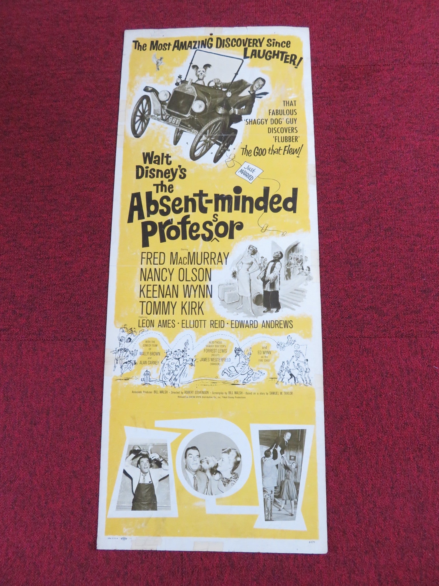 THE ABSENT MINDED PROFESSOR US INSERT POSTER..., image size:1536x2048