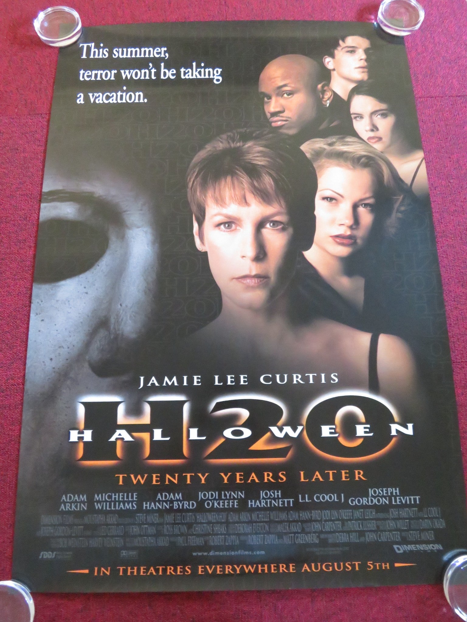 HALLOWEEN H20: 20 YEARS LATER US ONE SHEET ROLLED POSTER JAMIE LEE CURTIS 1998 [ ]