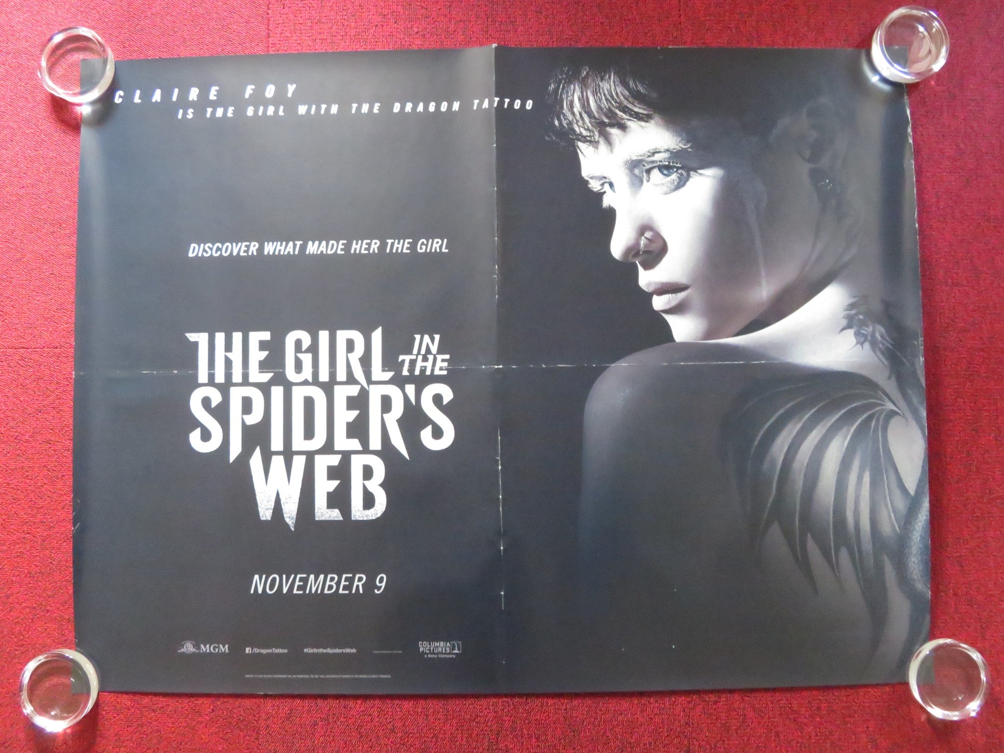 THE GIRL IN THE SPIDER'S WEB - B UK QUAD ROLLED POSTER CLAIRE FOY GADSDON 2018 [Moyen]