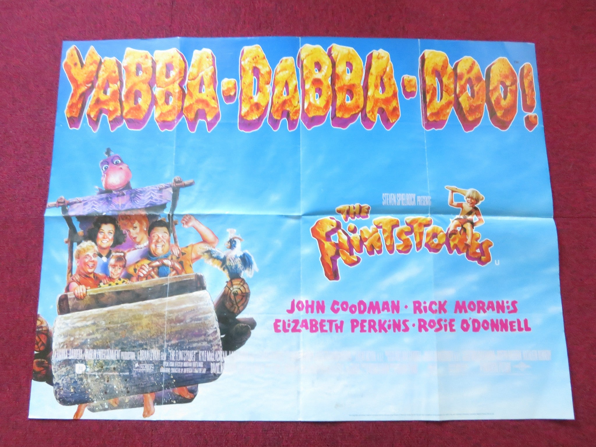 THE FLINTSTONES - A QUAD POSTER FOLDED JOHN GOODMAN RICK MORANIS 1994 [Mauvais]