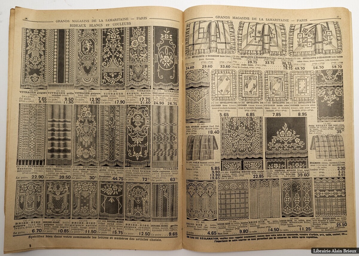 Blanc, Trousseaux, Toiles SAMARITAINE, À la [Bon] [Couverture rigide]