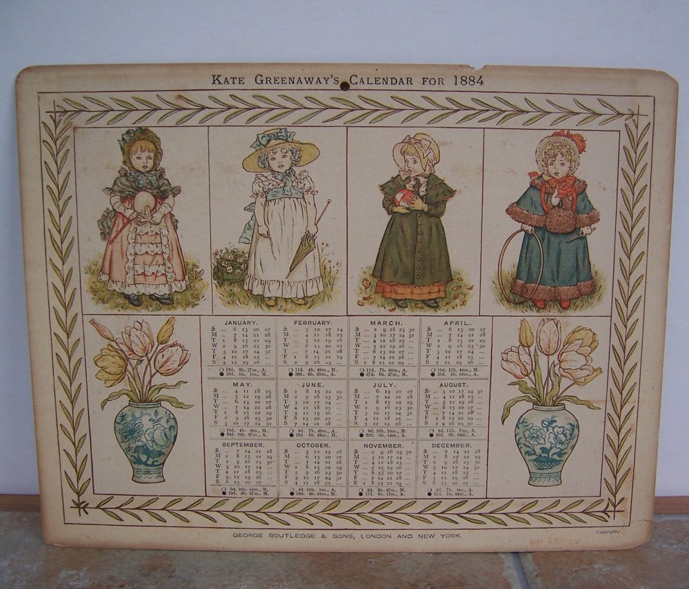 KATE GREENAWAY'S CALENDAR FOR 1884. GREENAWAY, Kate. [ ]